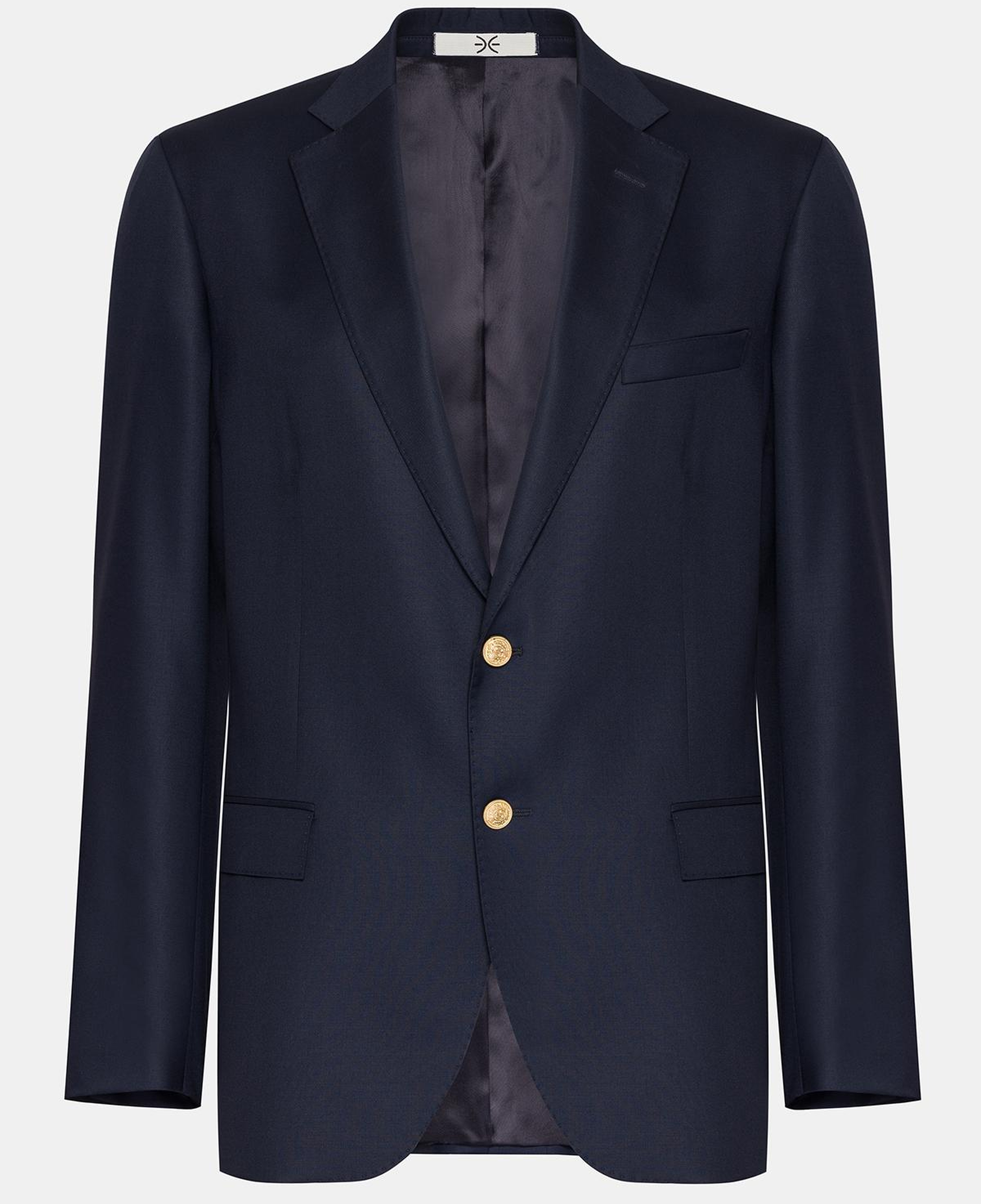 Erkek Lacivert Mono Yaka Yün Delfino Blazer Ceket