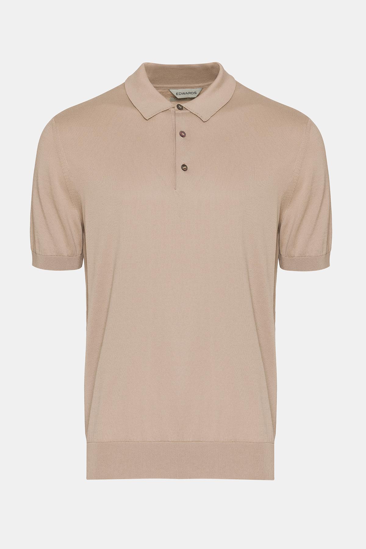 Erkek Bej Polo Yaka Kazak