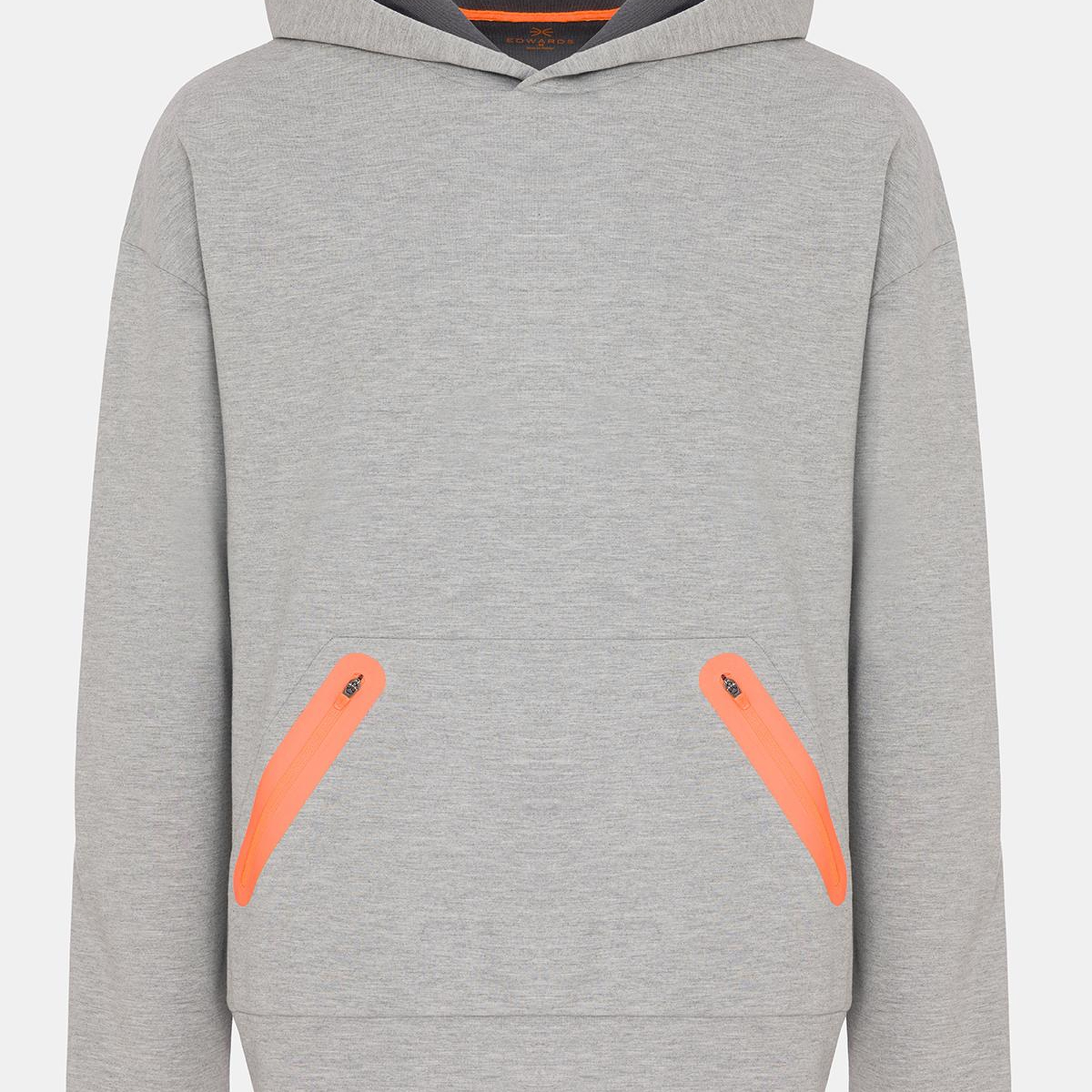 Erkek Gri Activewear Kapüşonlu Sweatshirt