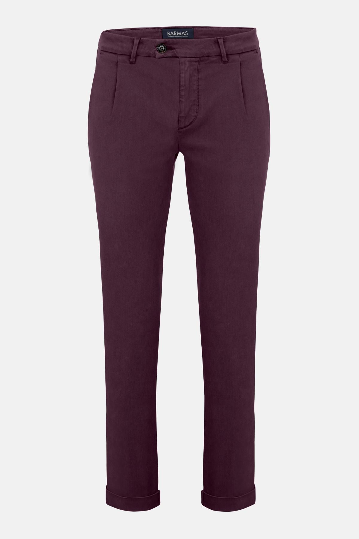 Erkek Bordo Chino Pantolon