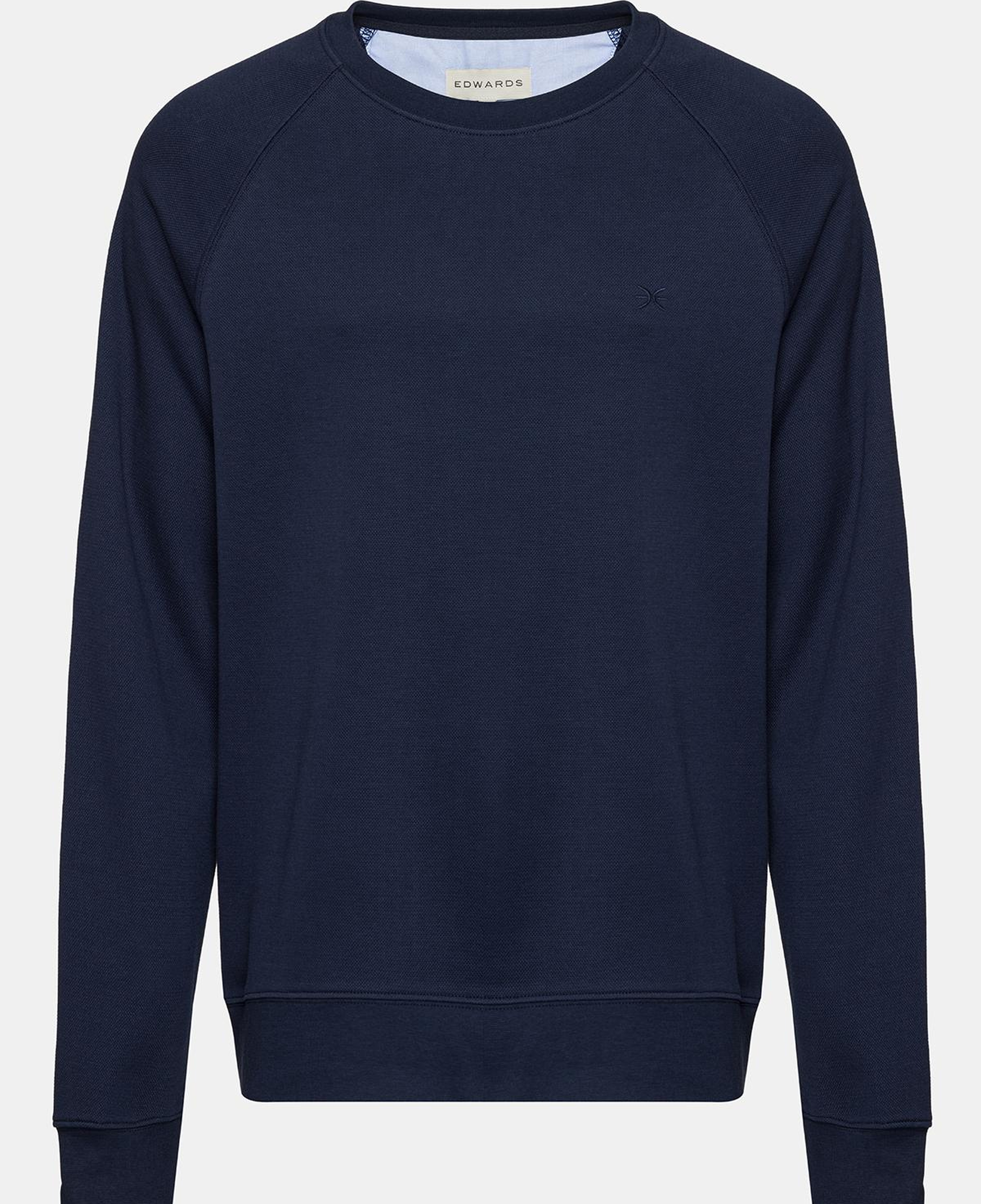 Erkek Lacivert Bisiklet Yaka Organik Pamuklu Sweatshirt