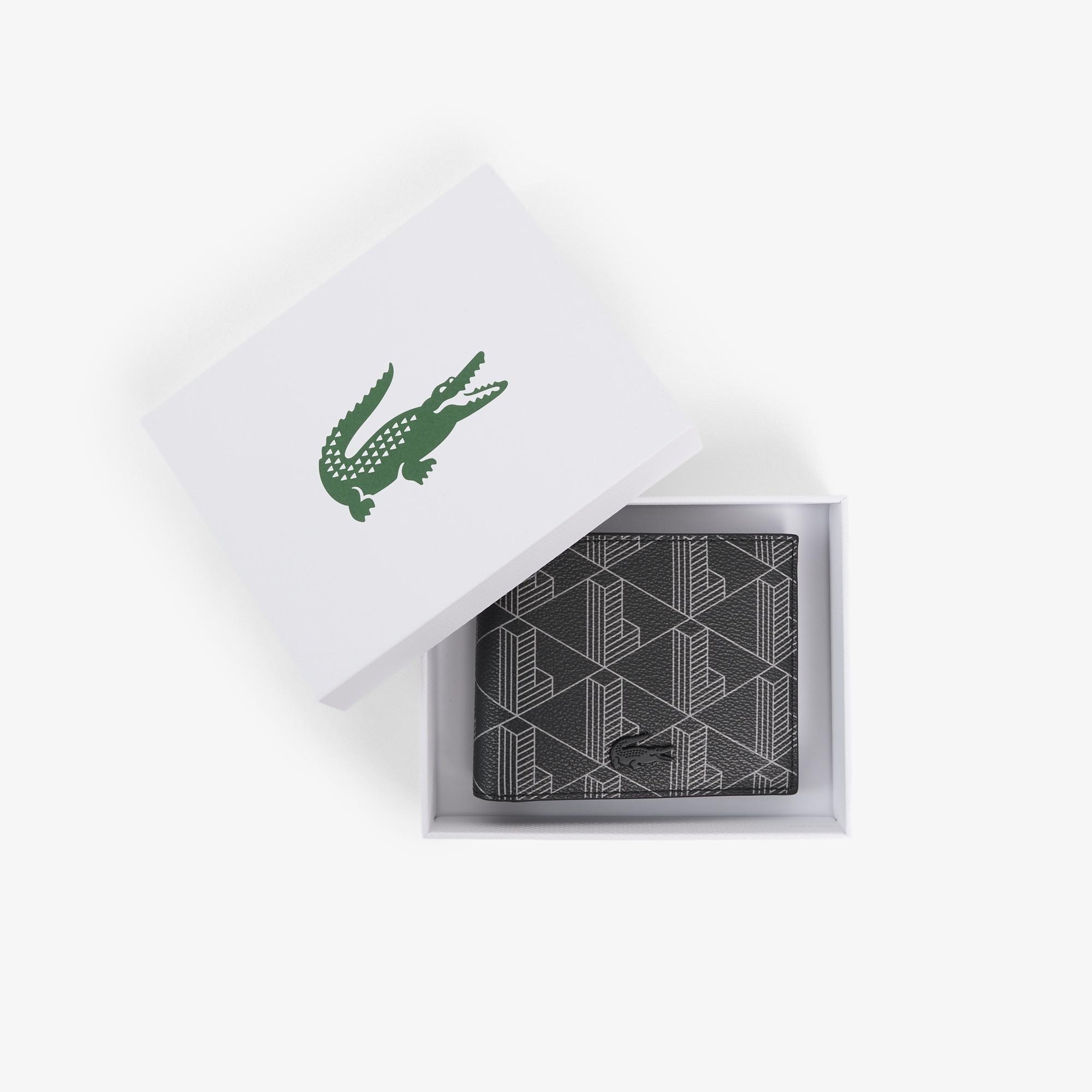Lacoste The Blend Erkek Monogram Siyah Cüzdan