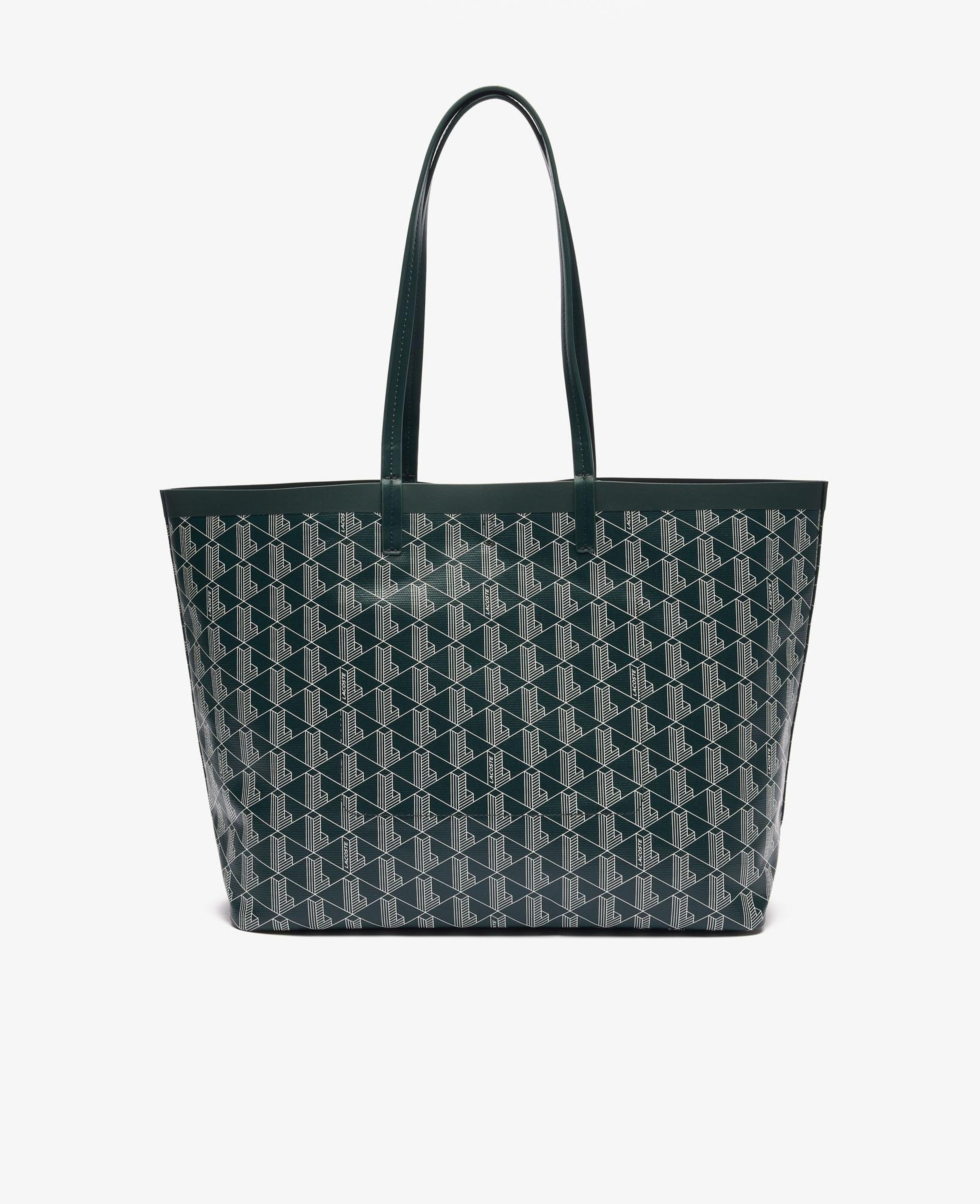 Zely Canvas Kadın Monogram Koyu Yeşil Omuz Çantası
