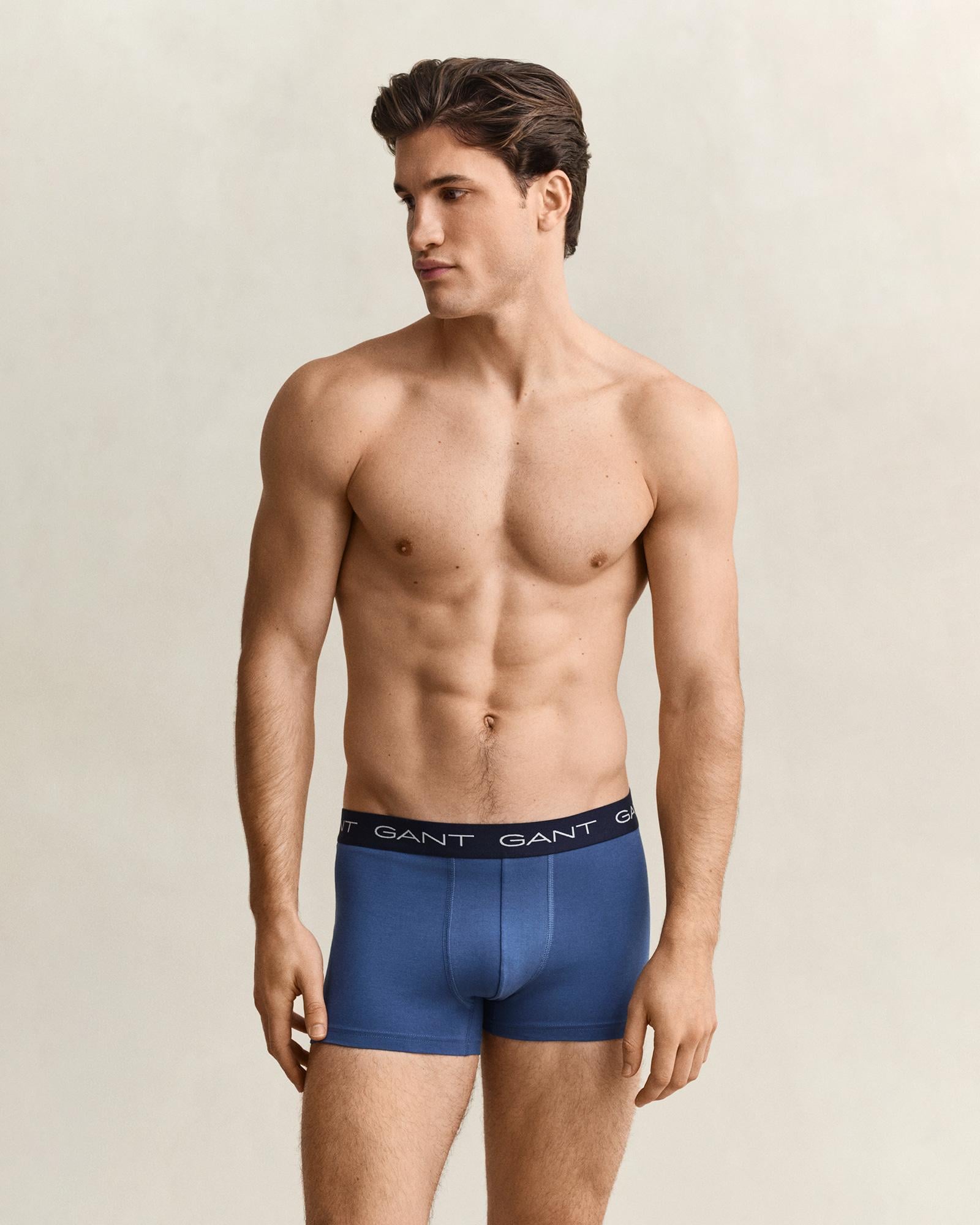 GANT Erkek Mavi Düz Boxer