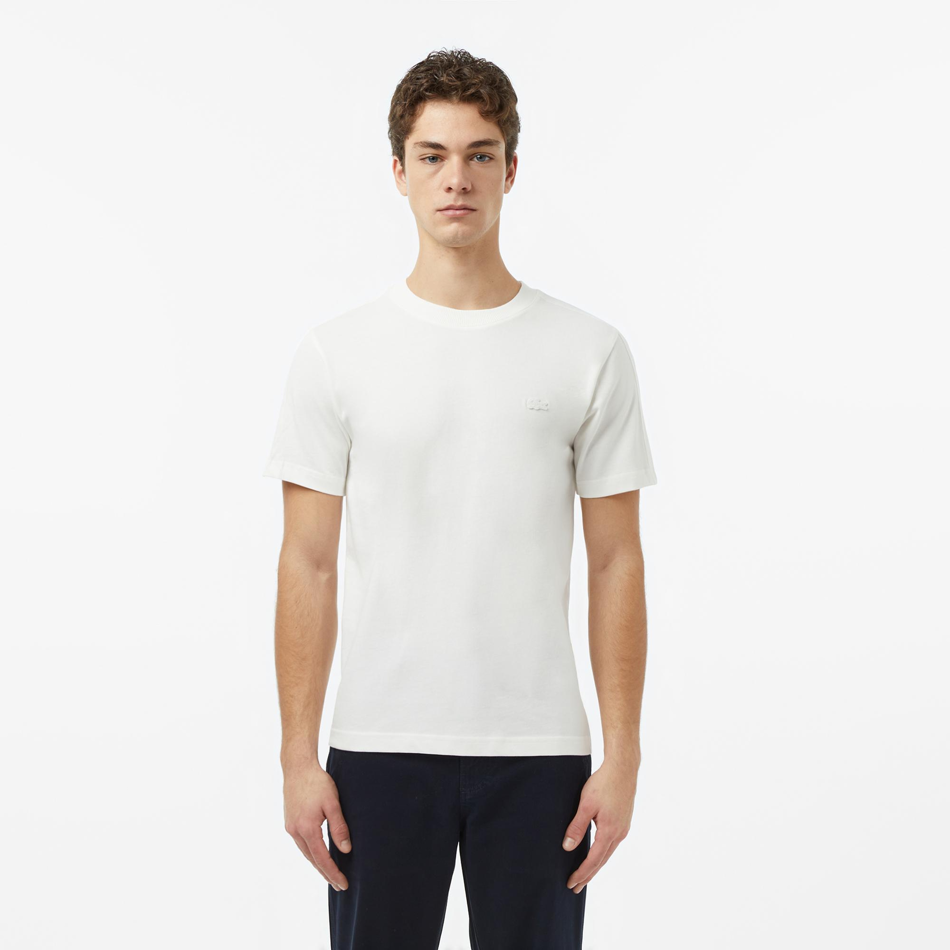 Erkek Regular Fit Bisiklet Yaka Krem T-Shirt