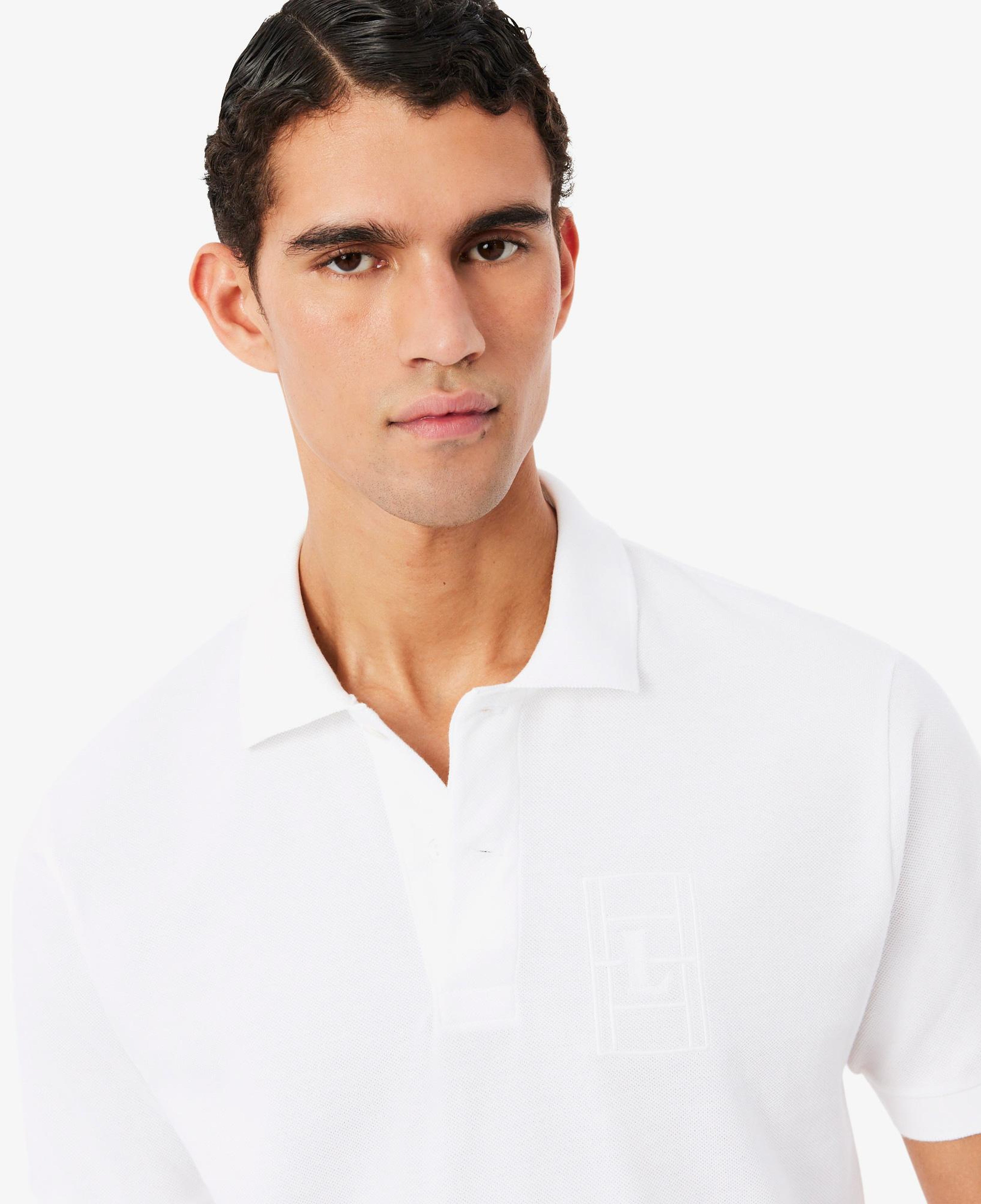 Erkek Classic Fit Beyaz Polo