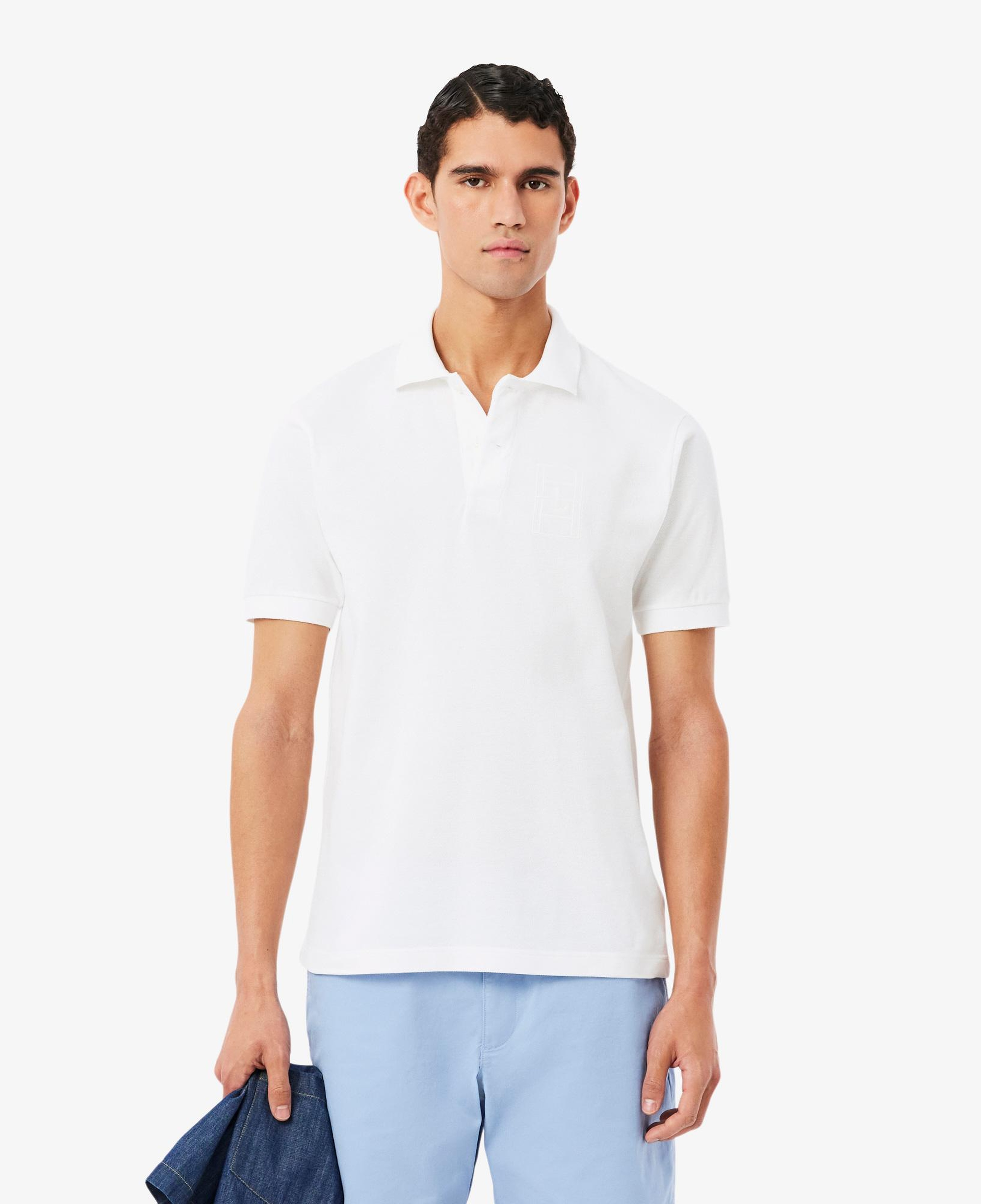 Erkek Classic Fit Beyaz Polo