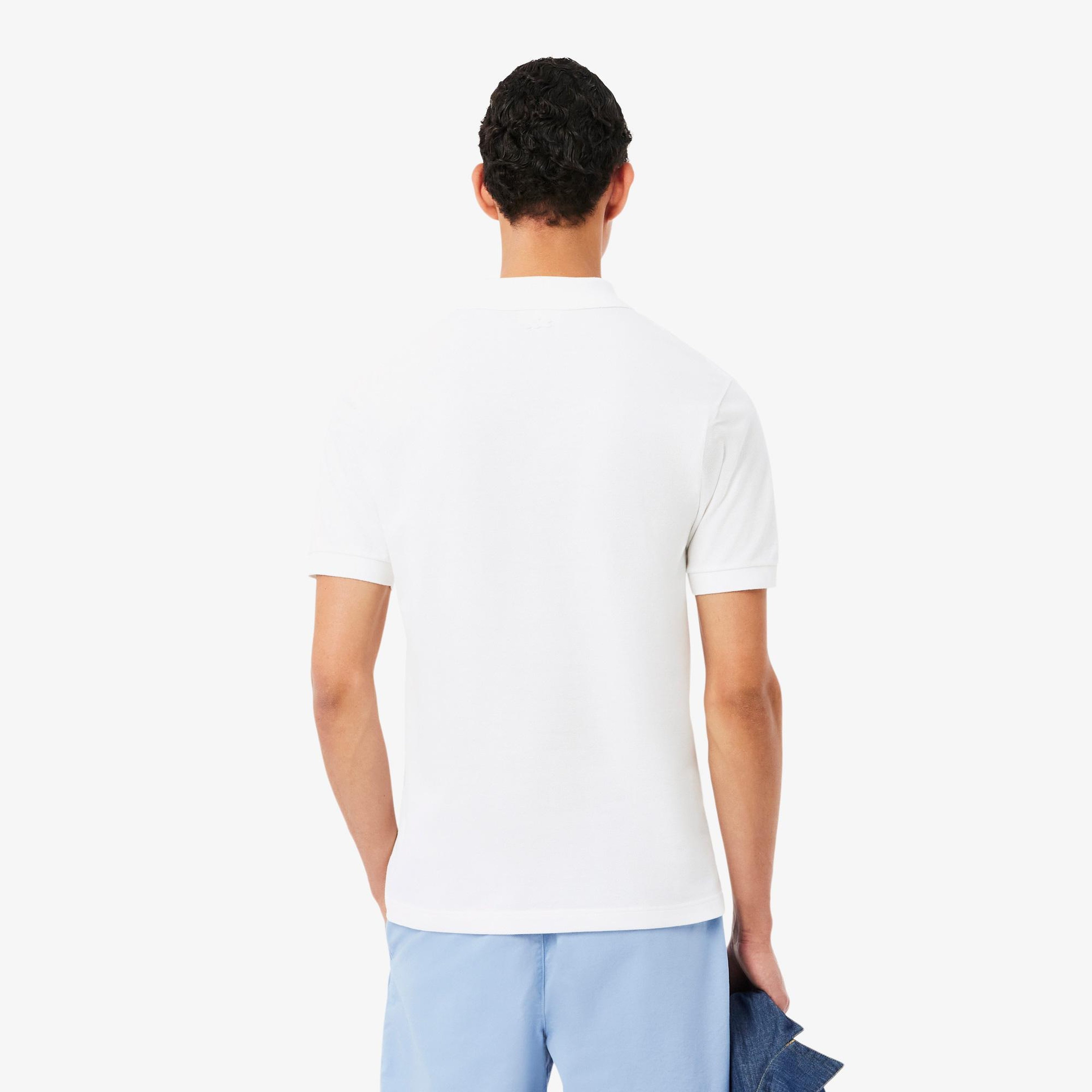 Erkek Classic Fit Beyaz Polo