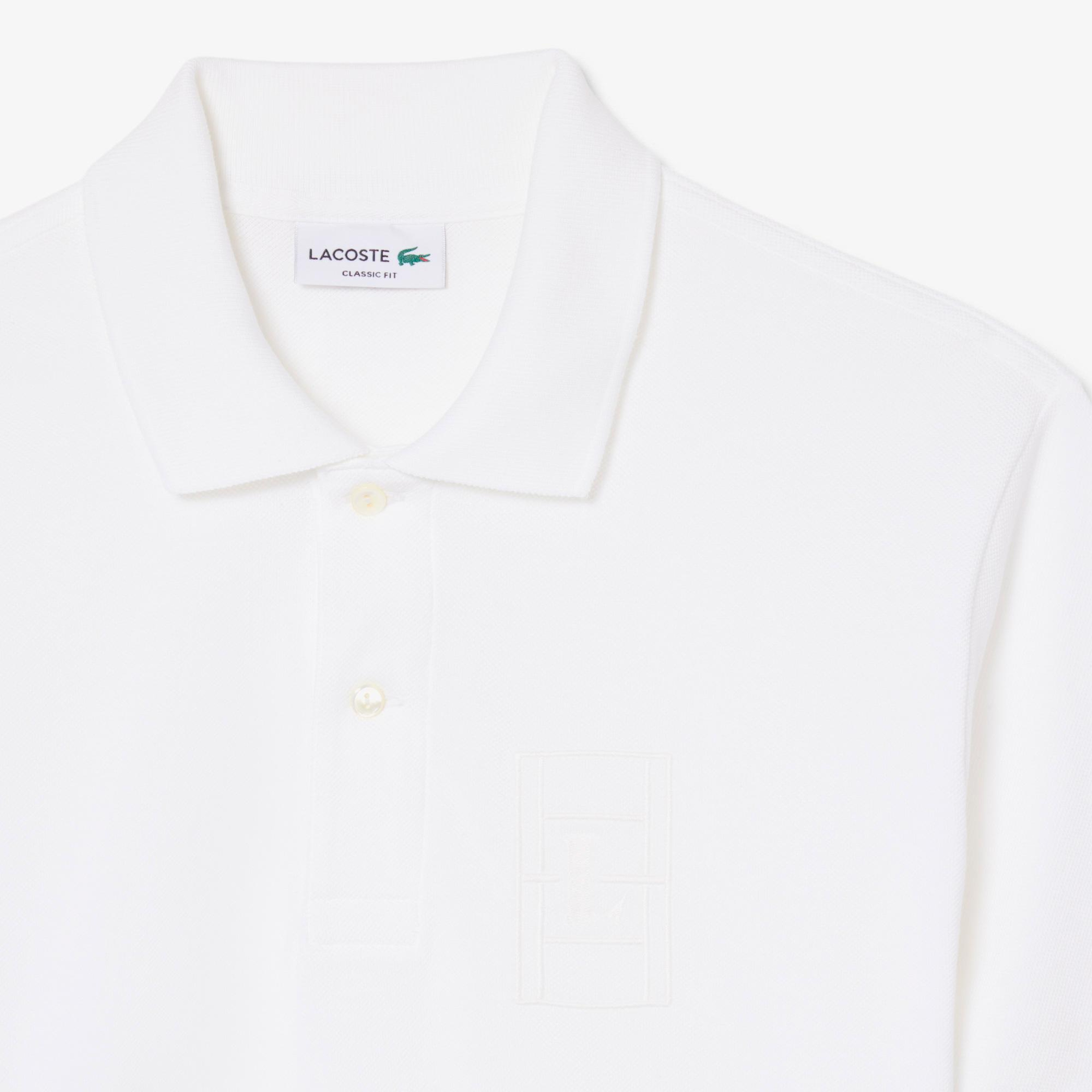 Erkek Classic Fit Beyaz Polo