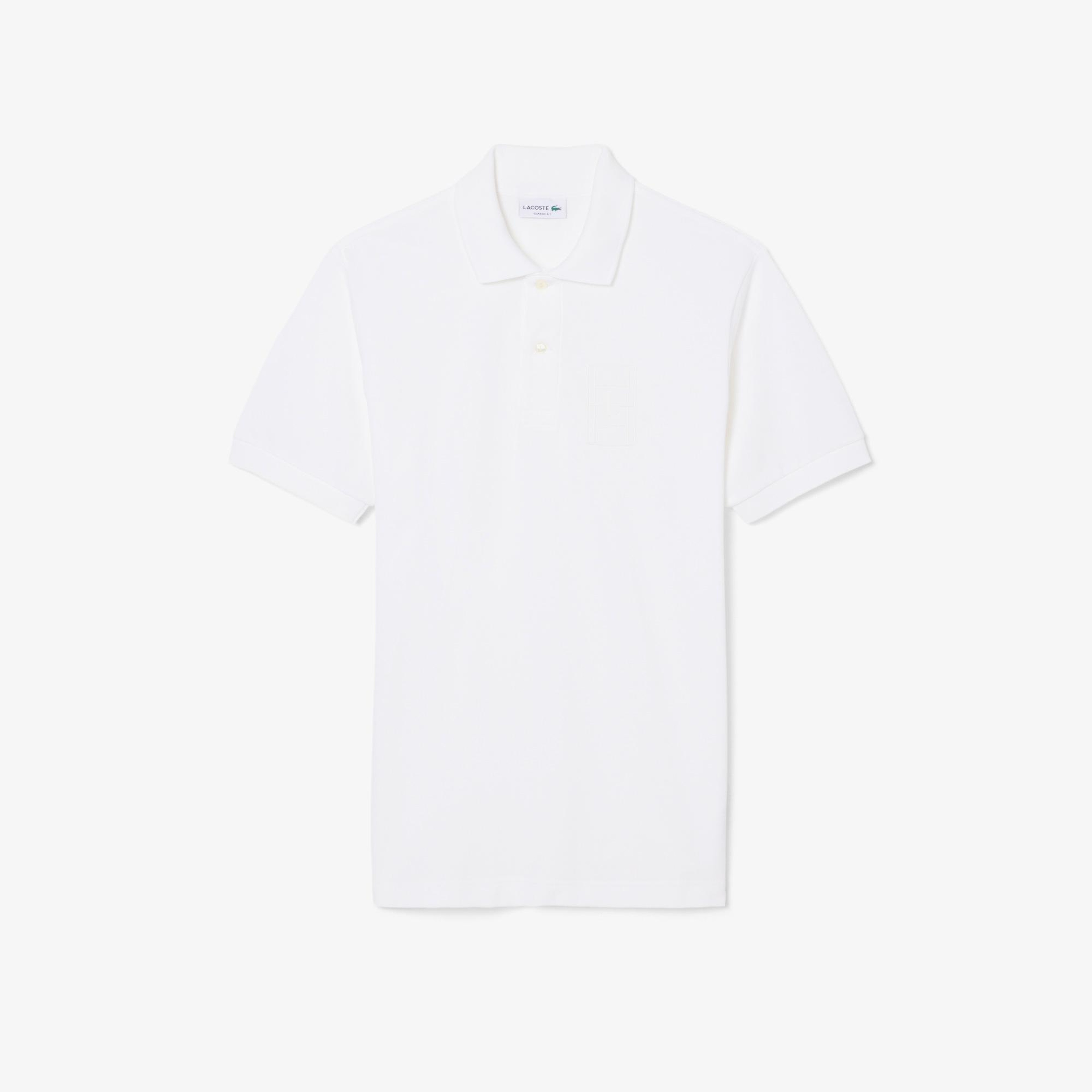 Erkek Classic Fit Beyaz Polo