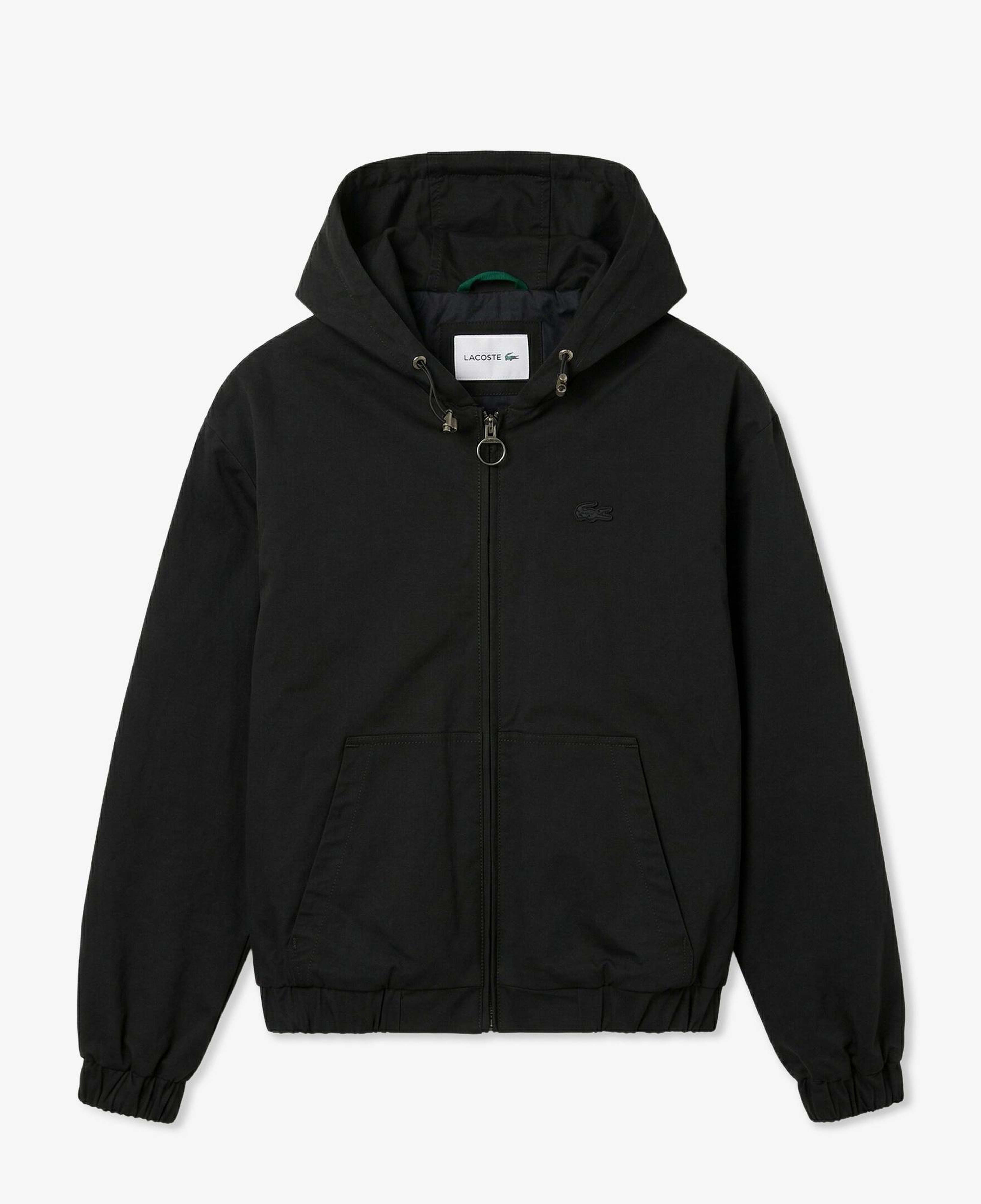Kadın Relaxed Fit Kapüşonlu Siyah Ceket