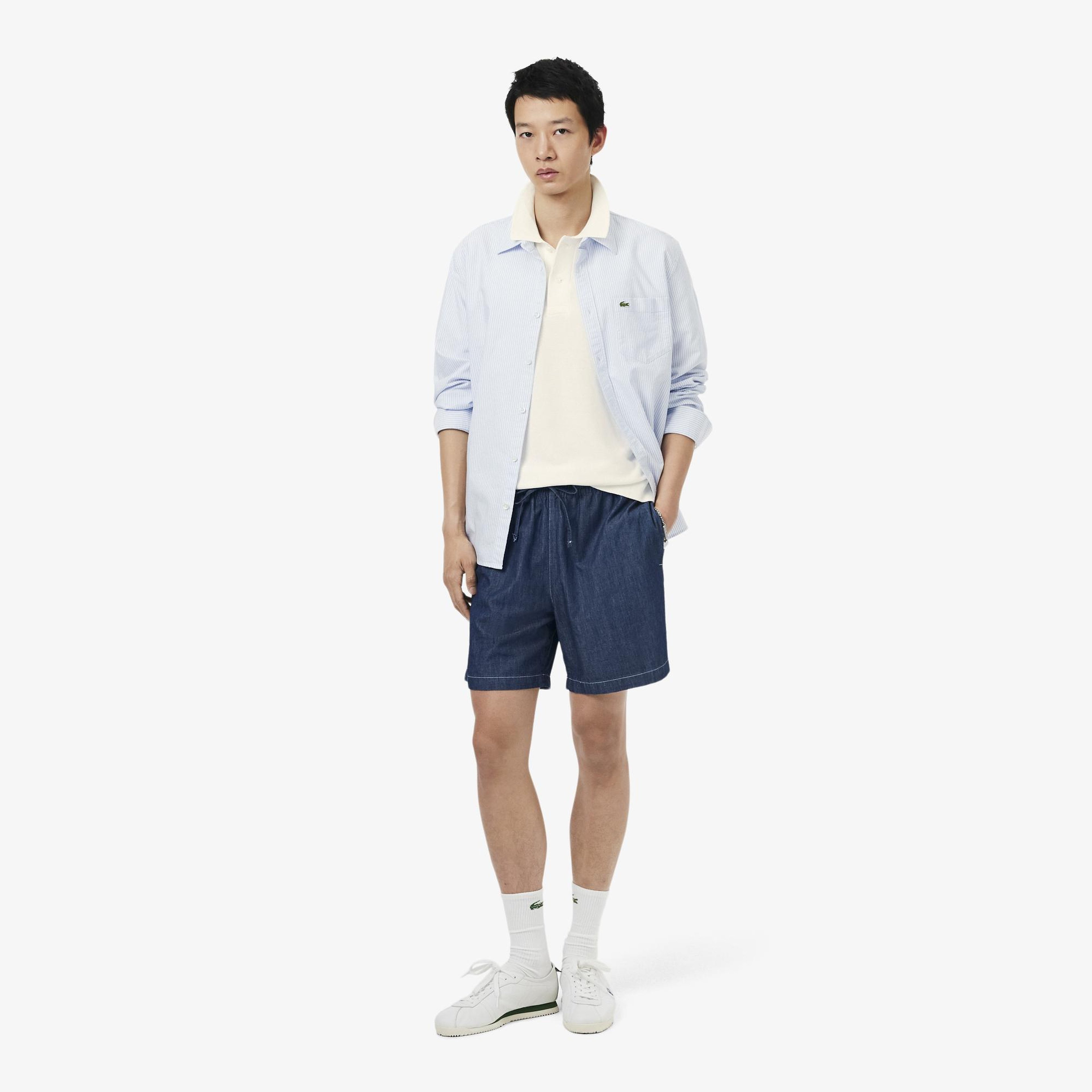 Erkek Classic Fit Kısa Kollu Polo Yaka Krem Triko