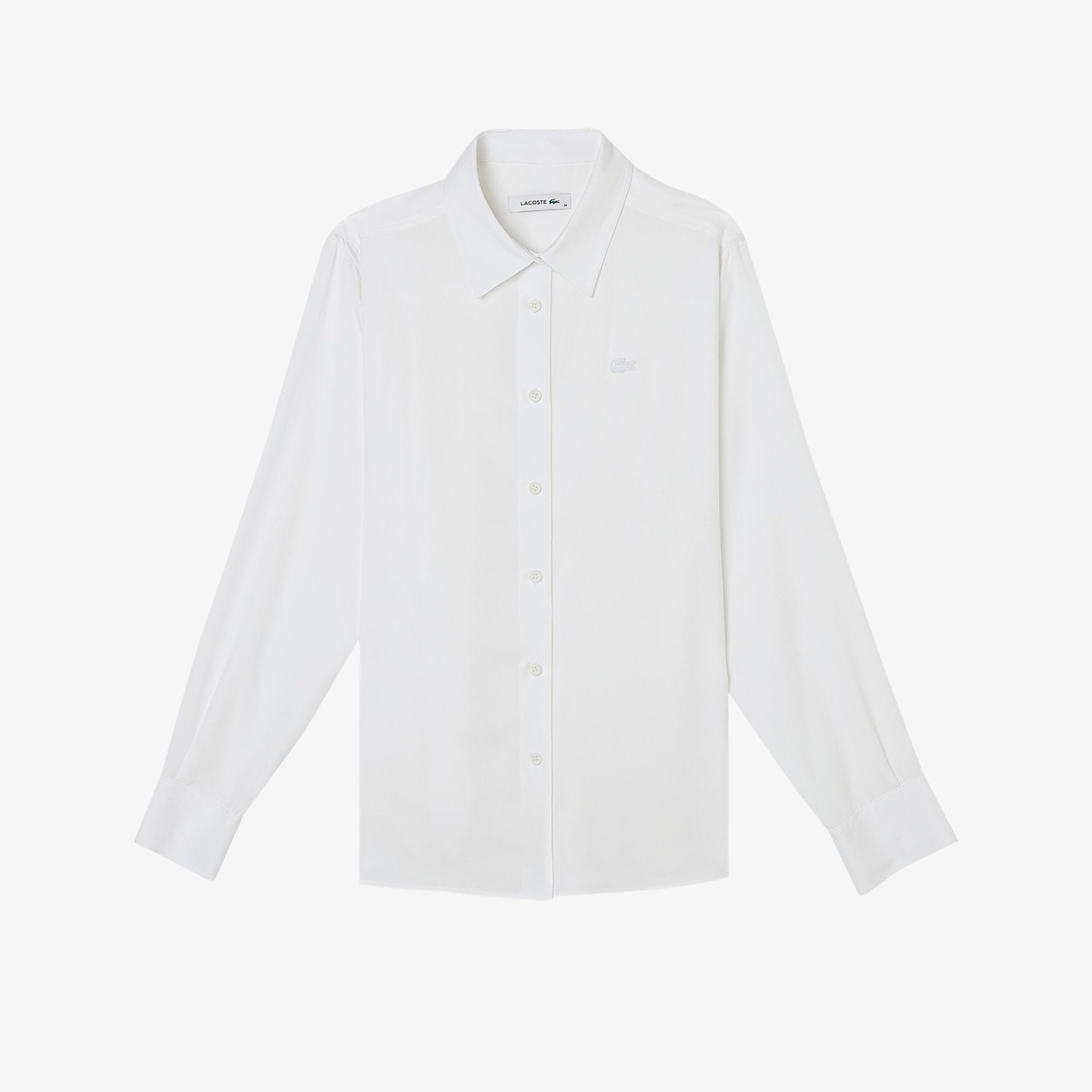 Kadın Slim Fit Beyaz Gömlek