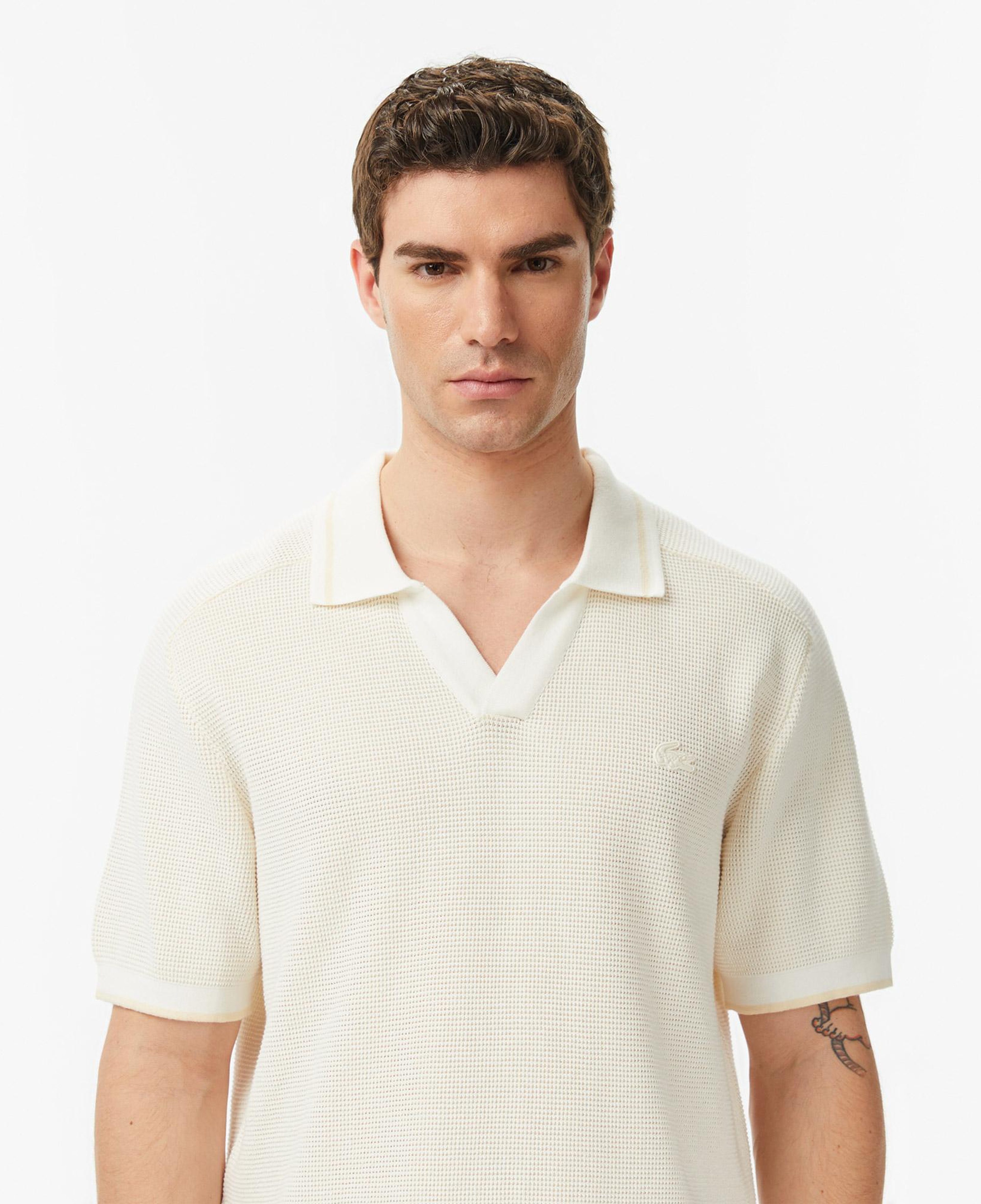 Erkek Classic Fit Kısa Kollu Polo Yaka Bej Triko