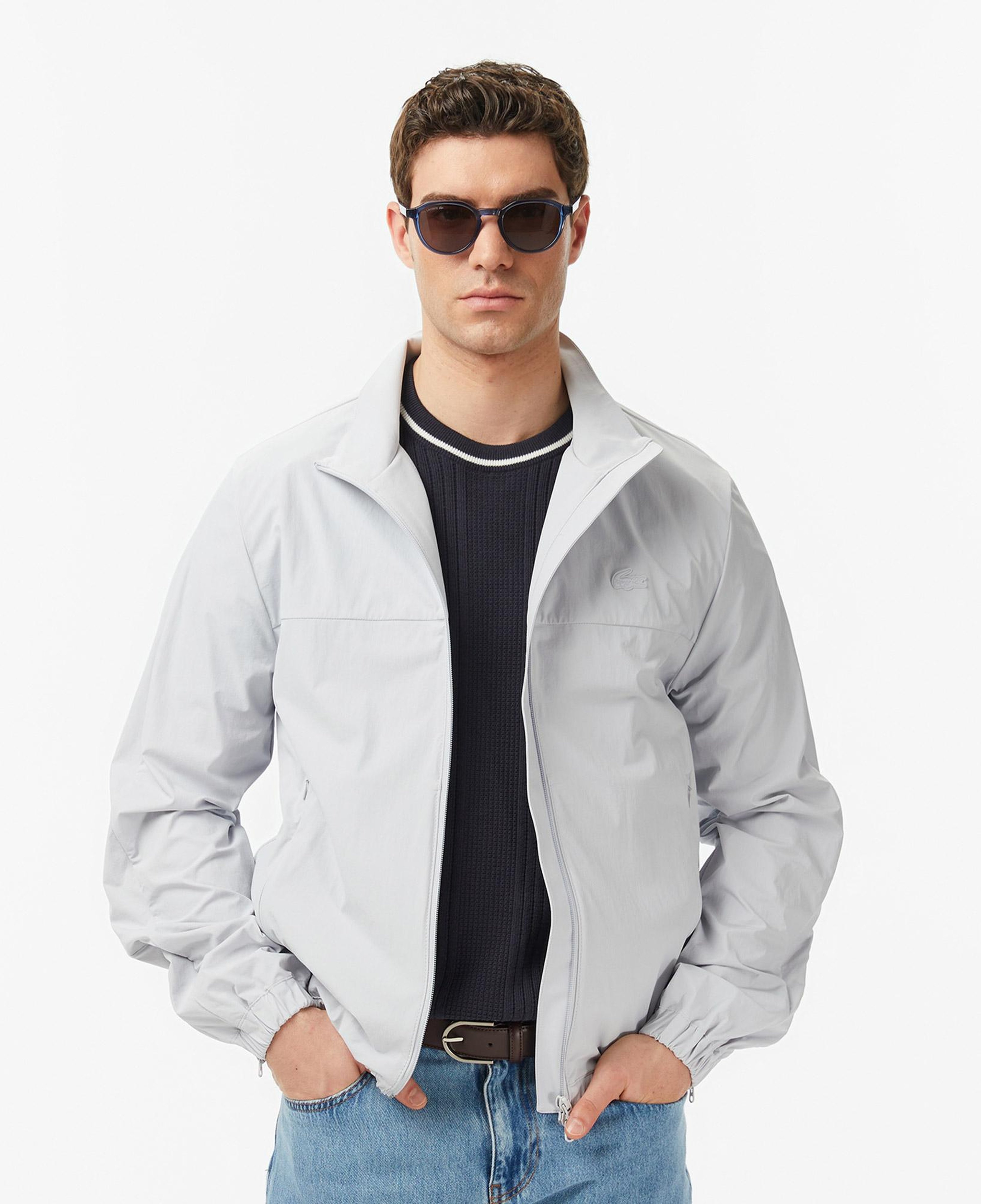Erkek Regular Fit Dik Yaka Gri Mont