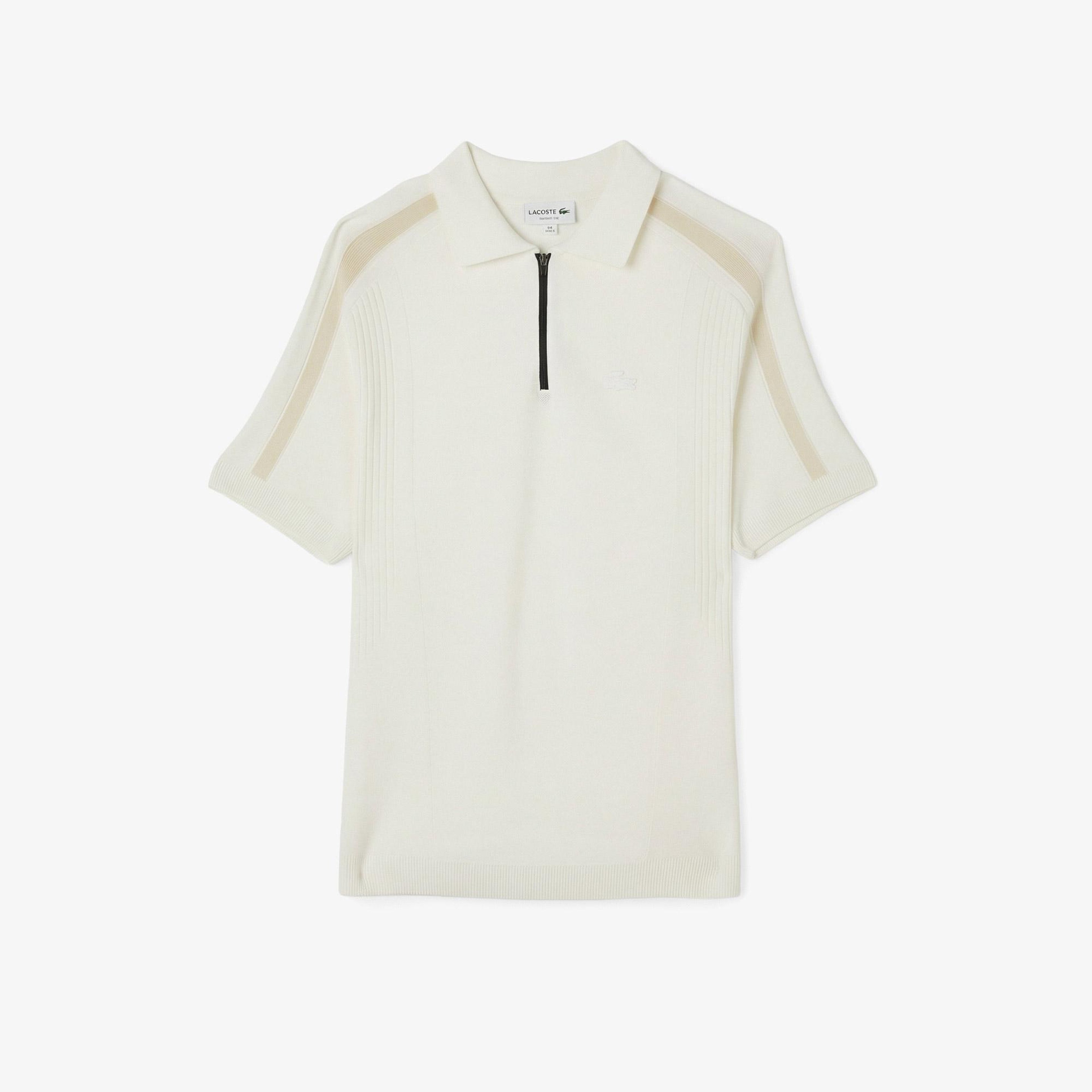 Erkek Classic Fit Kısa Kollu Polo Yaka Krem Triko