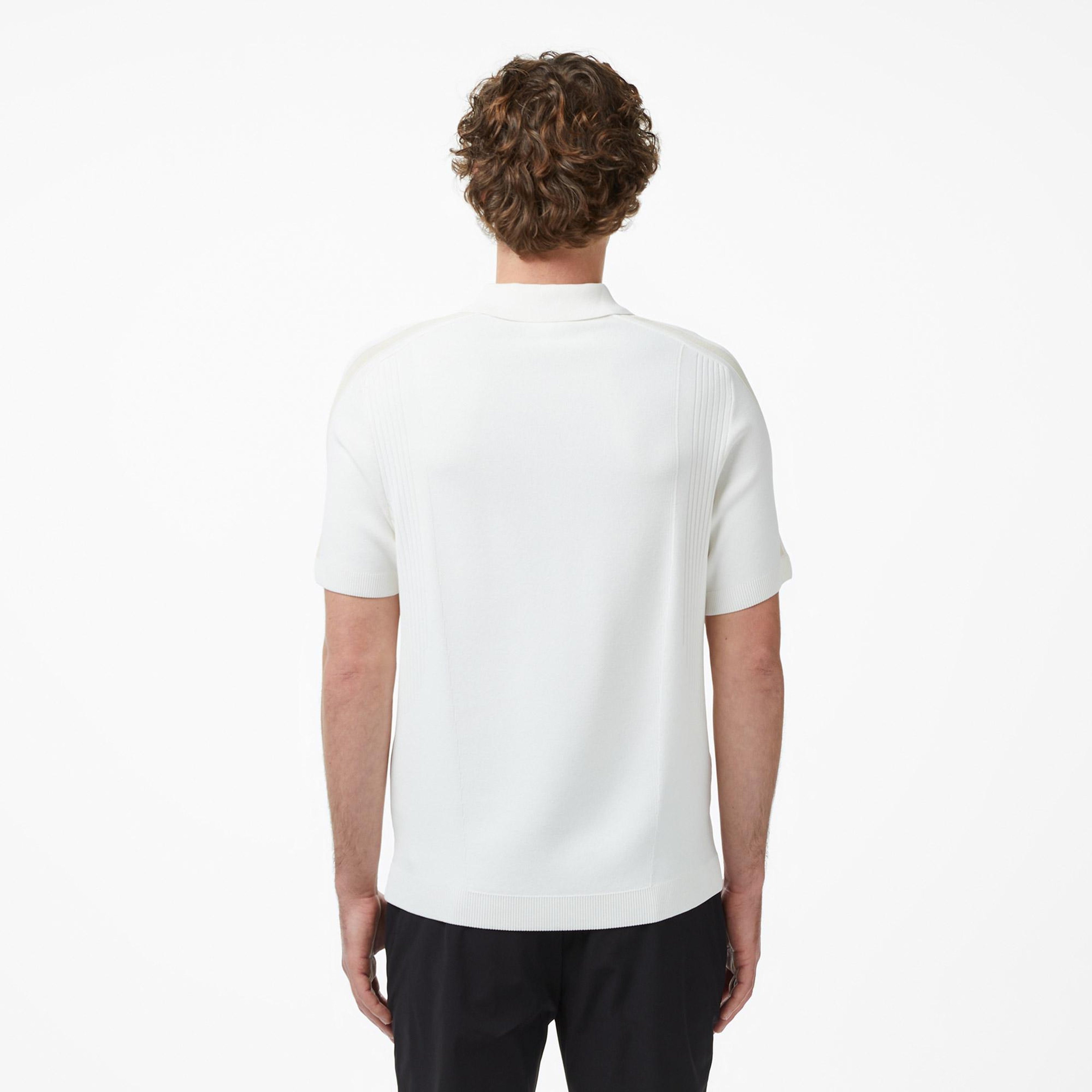 Erkek Classic Fit Kısa Kollu Polo Yaka Krem Triko
