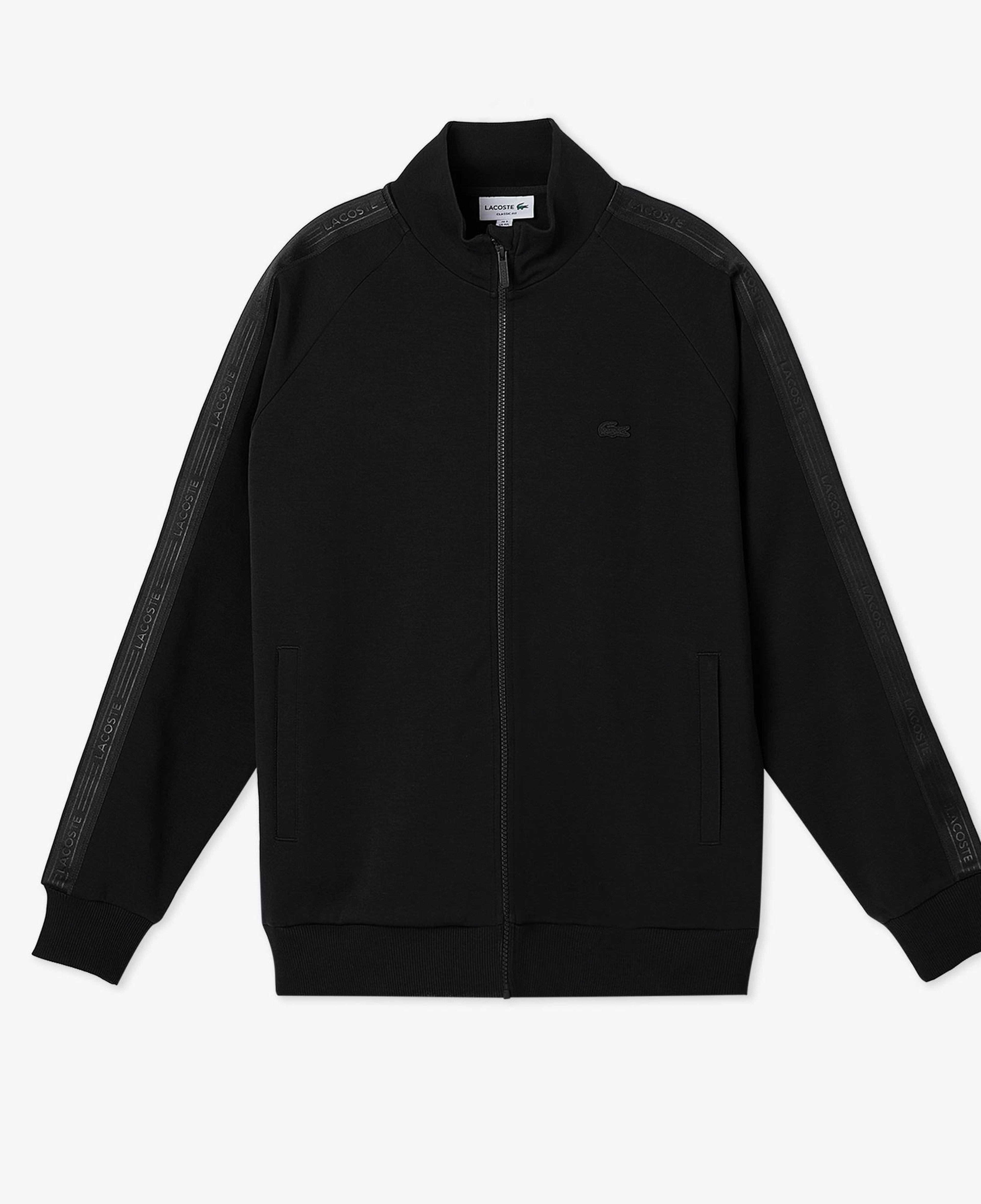 Erkek Classic Fit Dik Yaka Siyah Sweatshirt