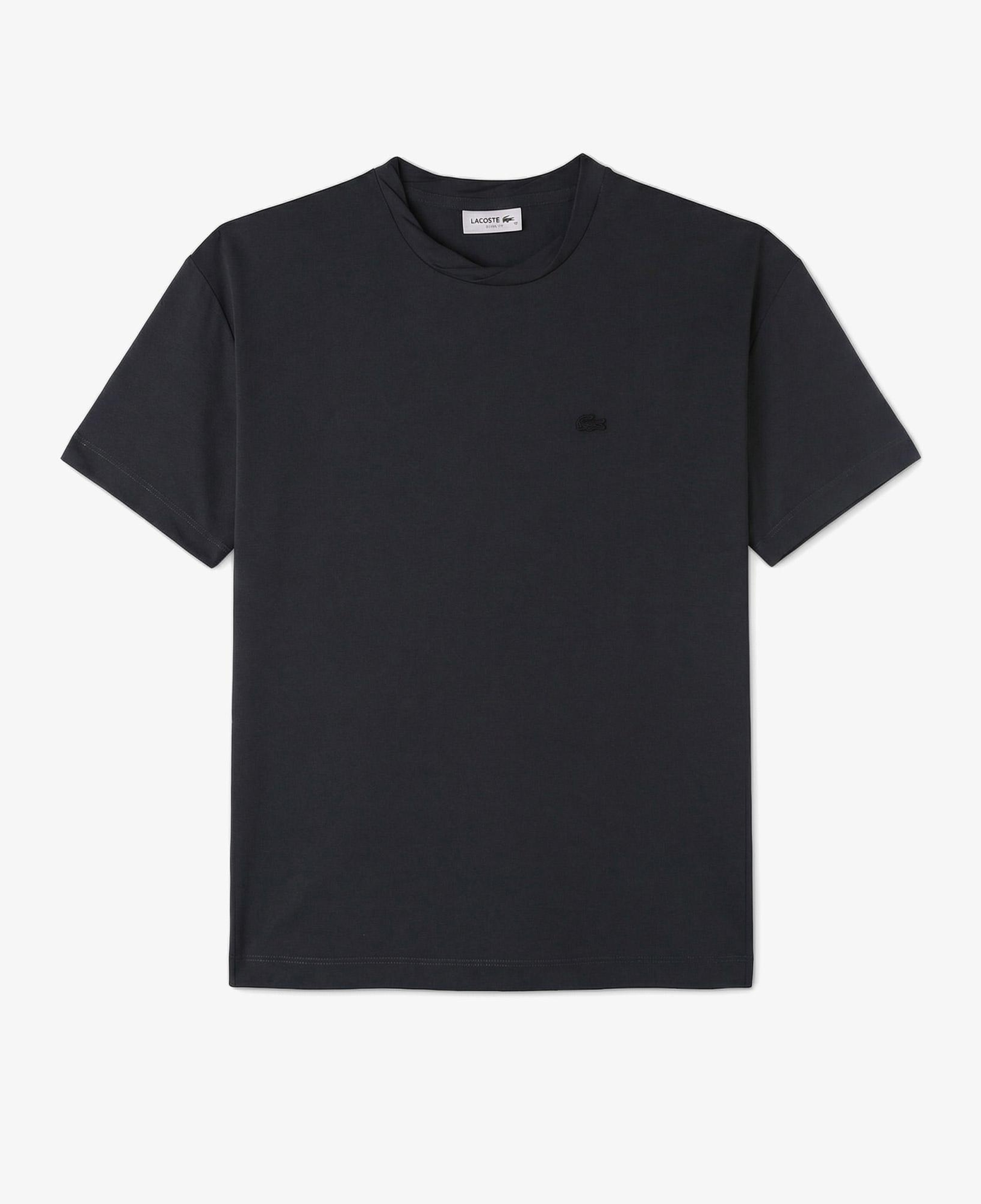 Kadın Relaxed Fit Bisiklet Yaka Koyu Gri T-Shirt