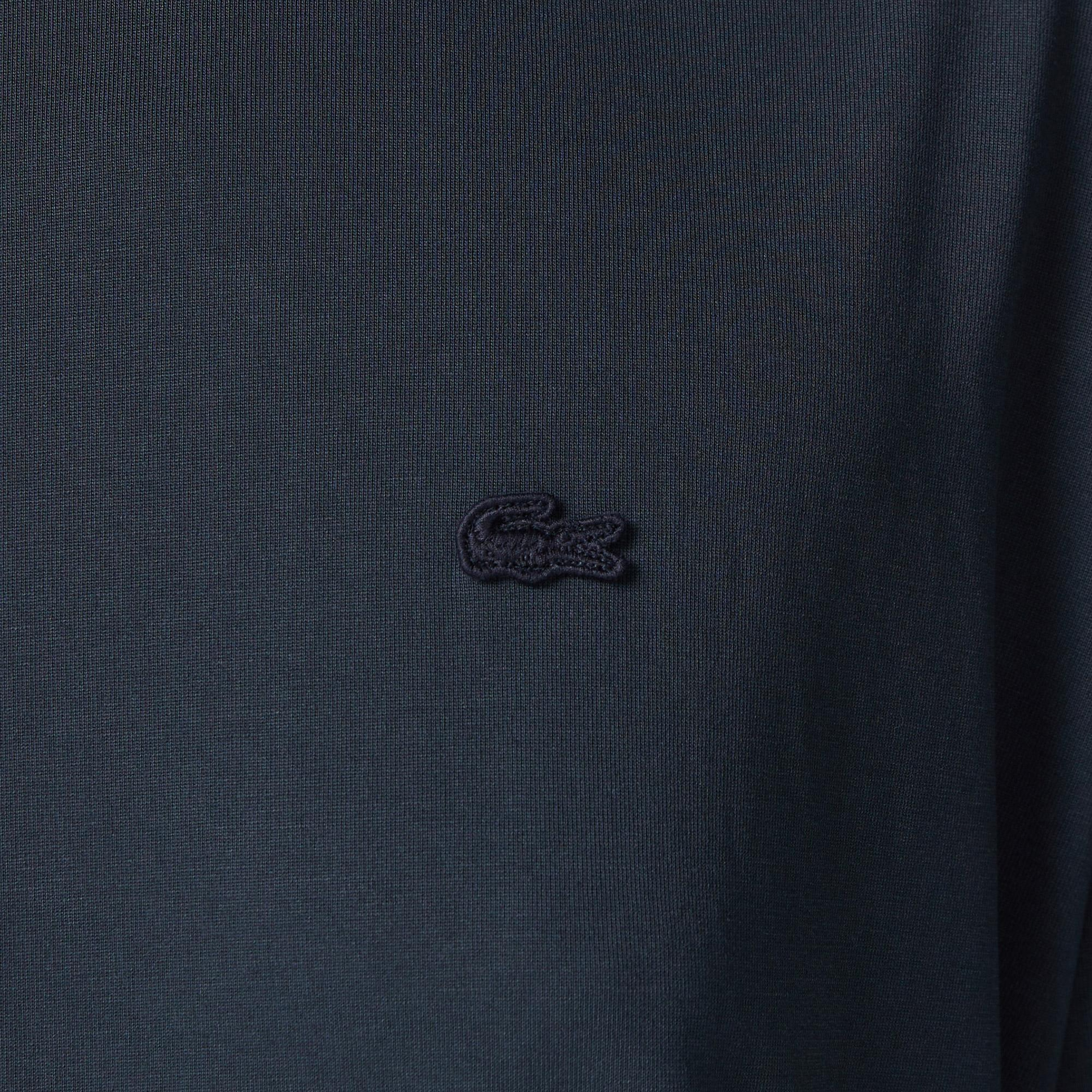 Kadın Relaxed Fit Bisiklet Yaka Koyu Gri T-Shirt