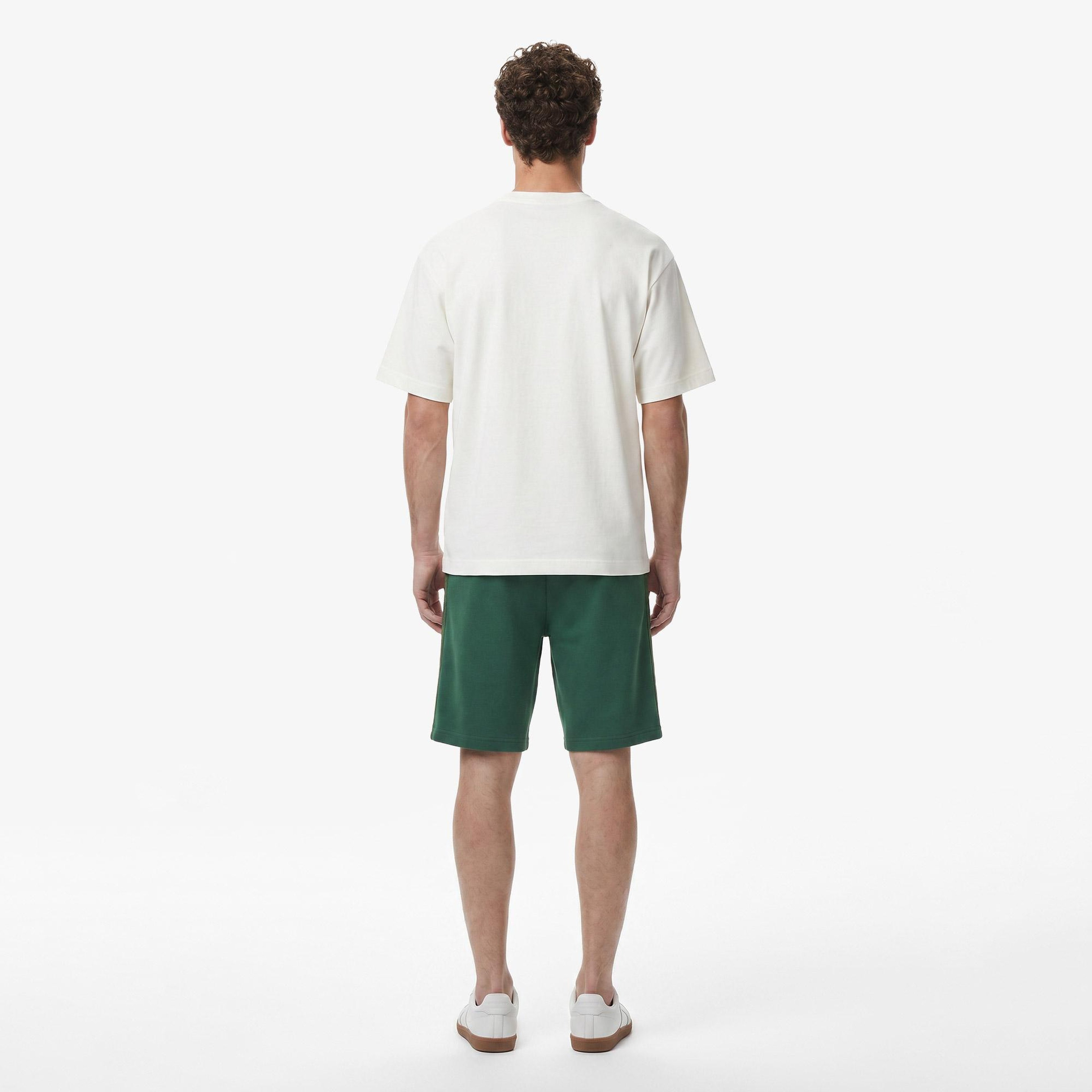 Erkek Loose Fit Bisiklet Yaka Beyaz T-Shirt
