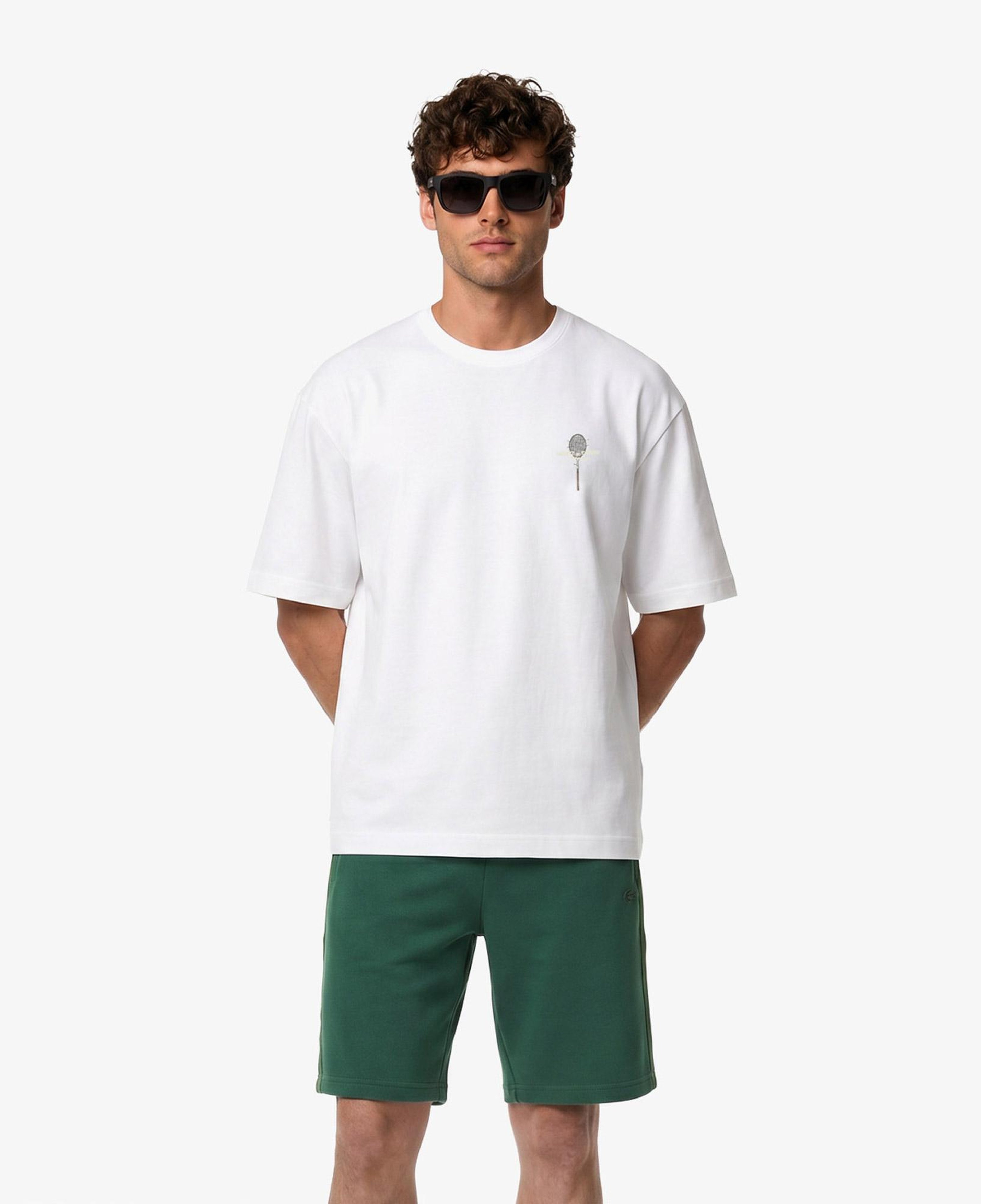 Erkek Loose Fit Bisiklet Yaka Beyaz T-Shirt
