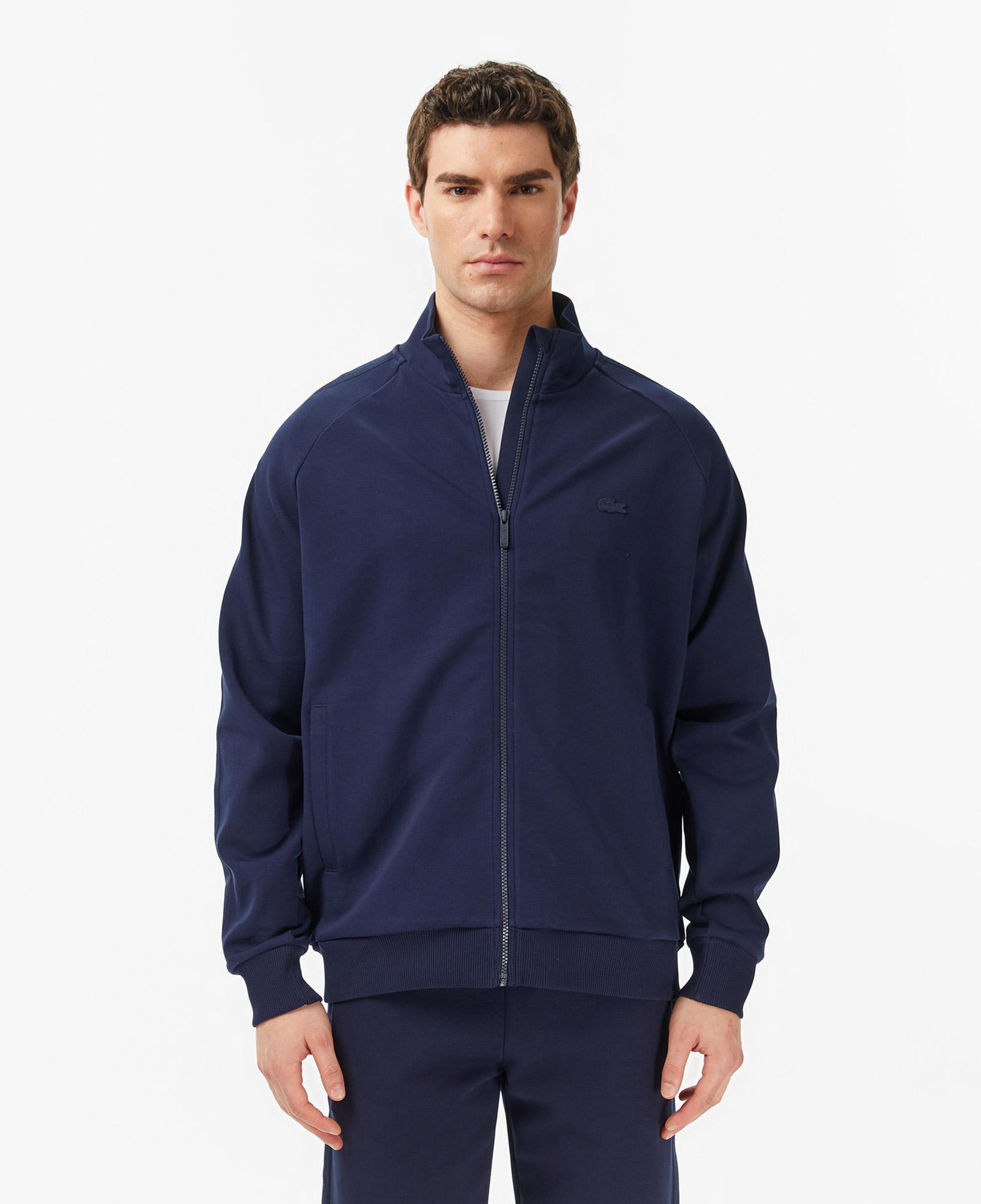 Erkek Classic Fit Dik Yaka Lacivert Sweatshirt