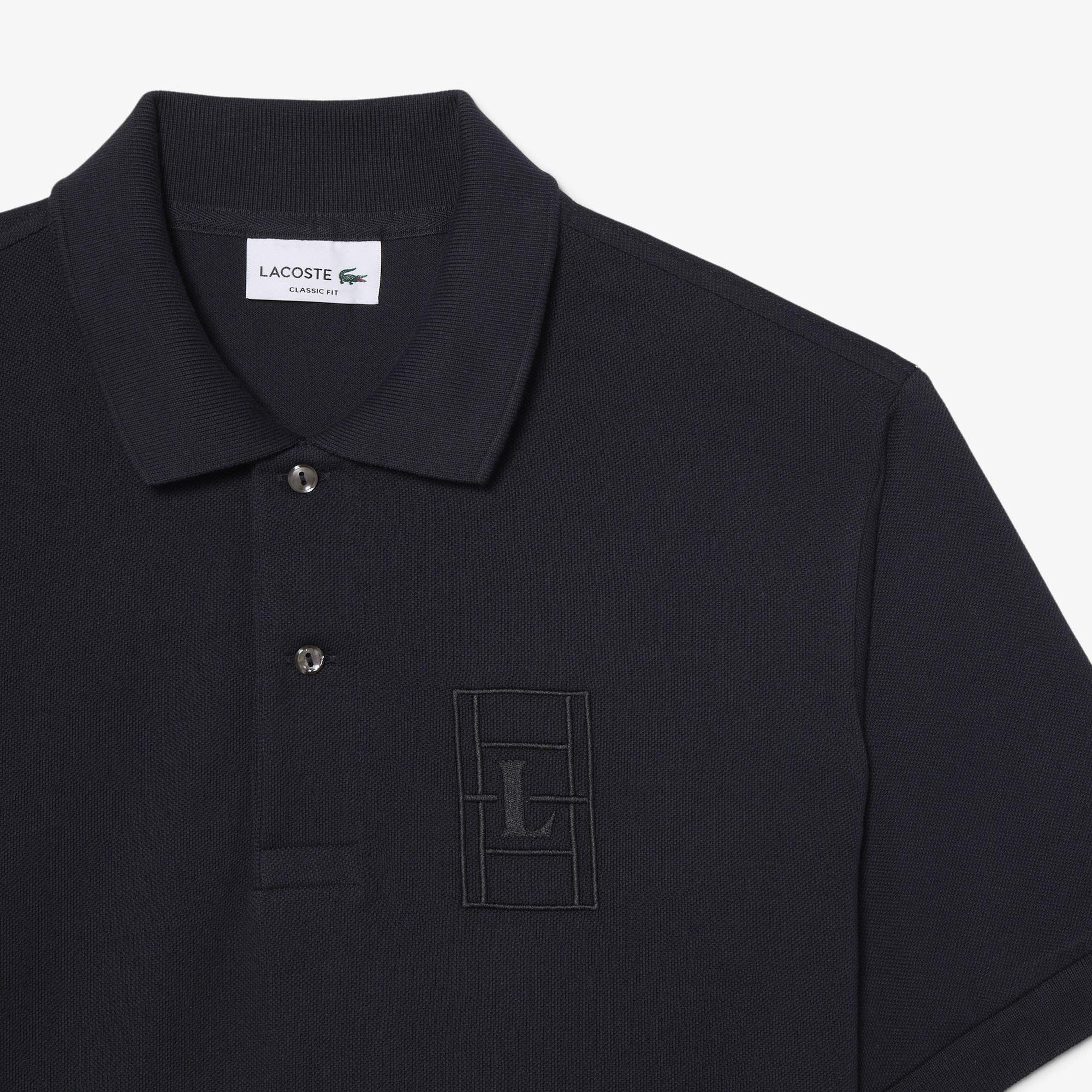 Erkek Classic Fit Koyu Gri Polo