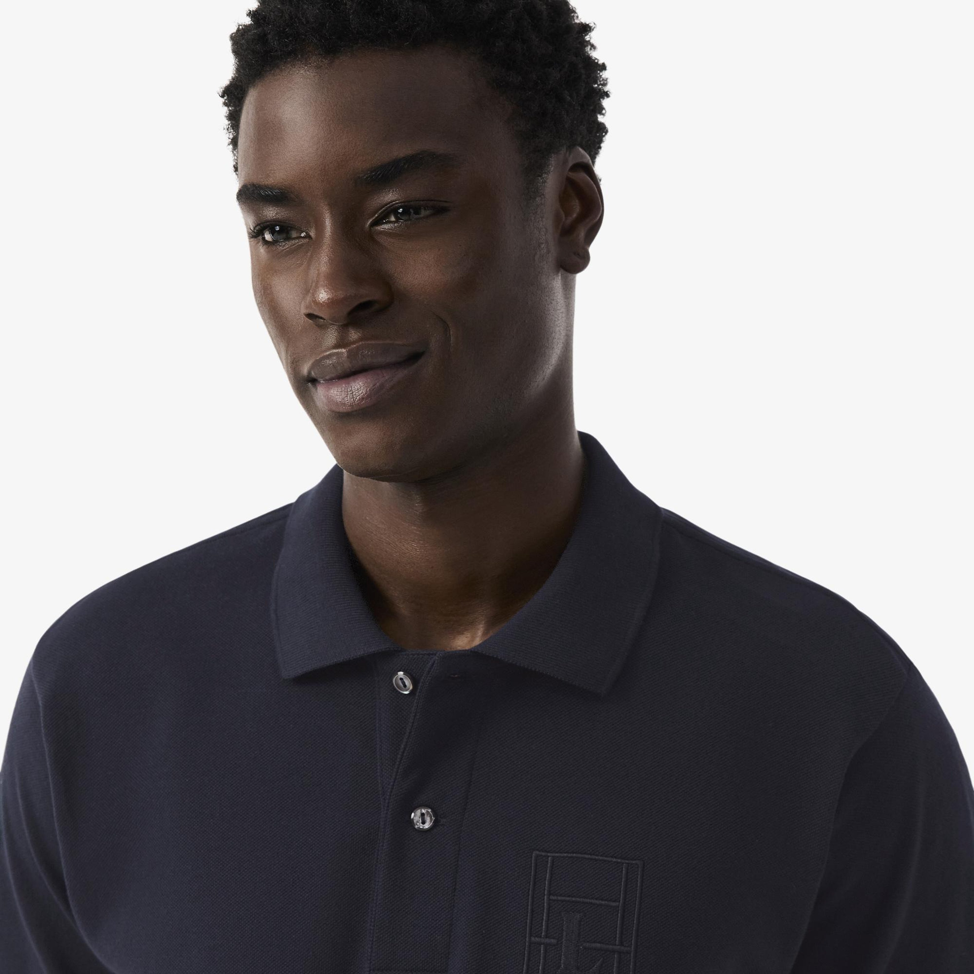 Erkek Classic Fit Koyu Gri Polo