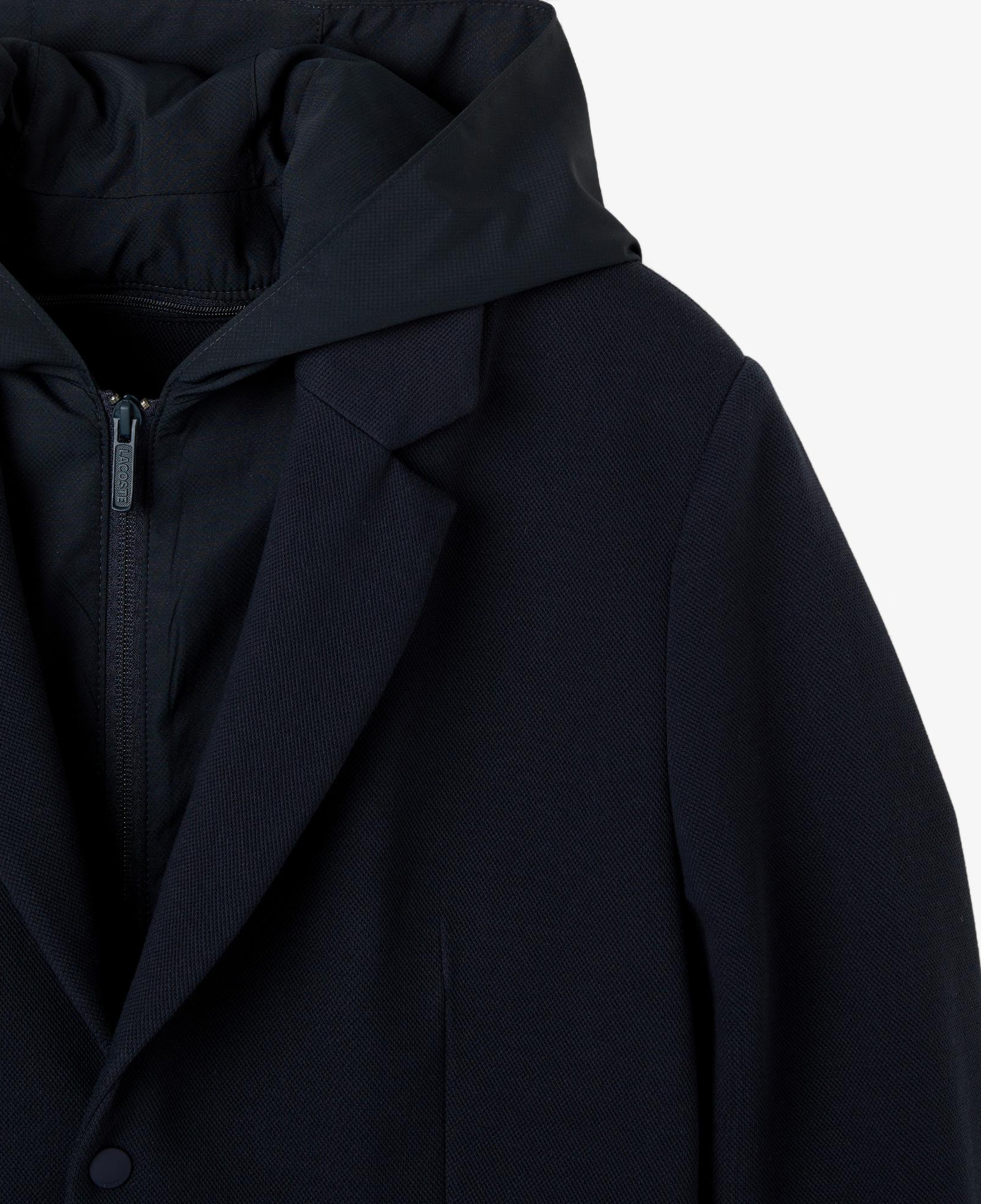 Erkek Kapüşonlu Koyu Gri Blazer