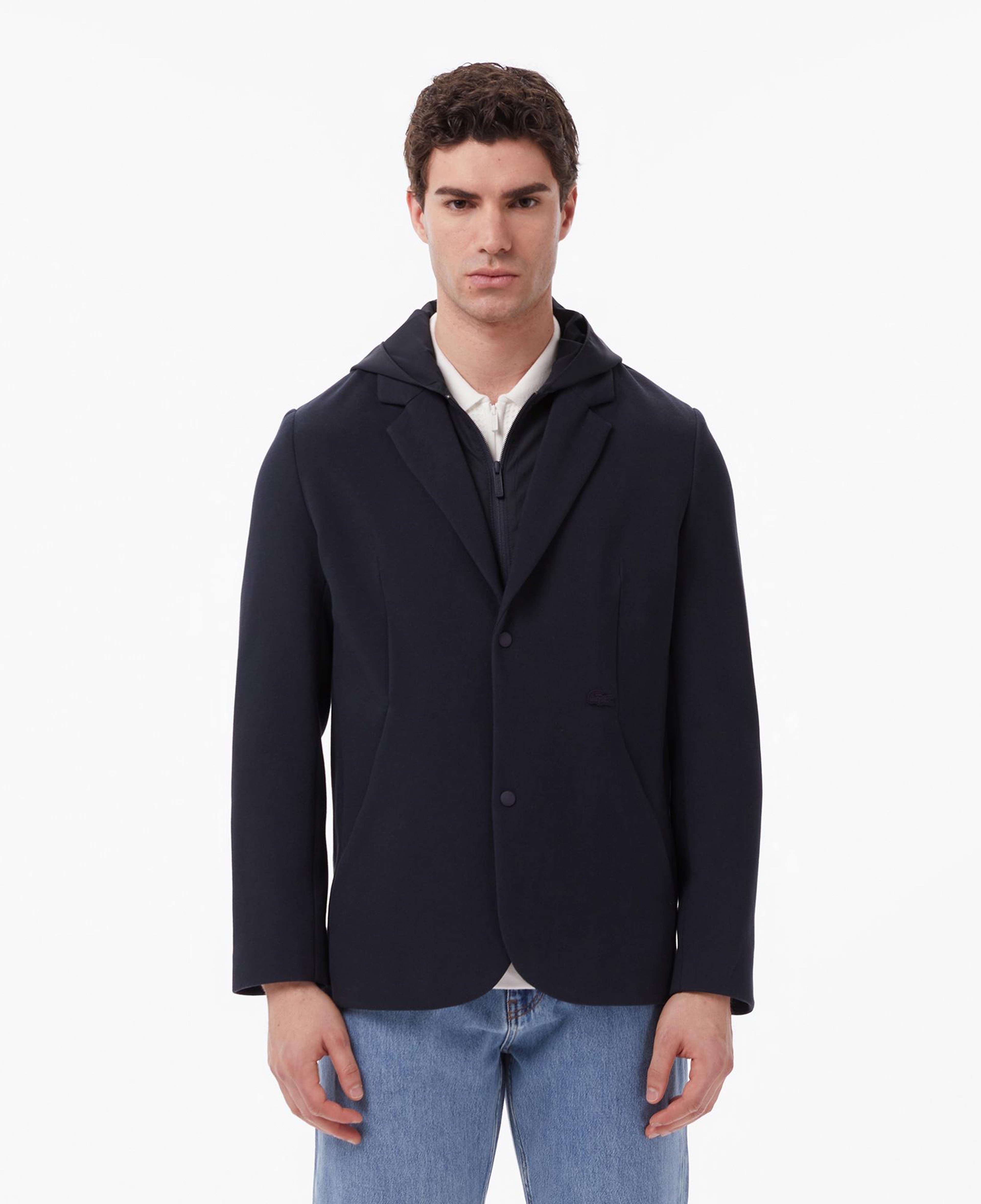 Erkek Kapüşonlu Koyu Gri Blazer