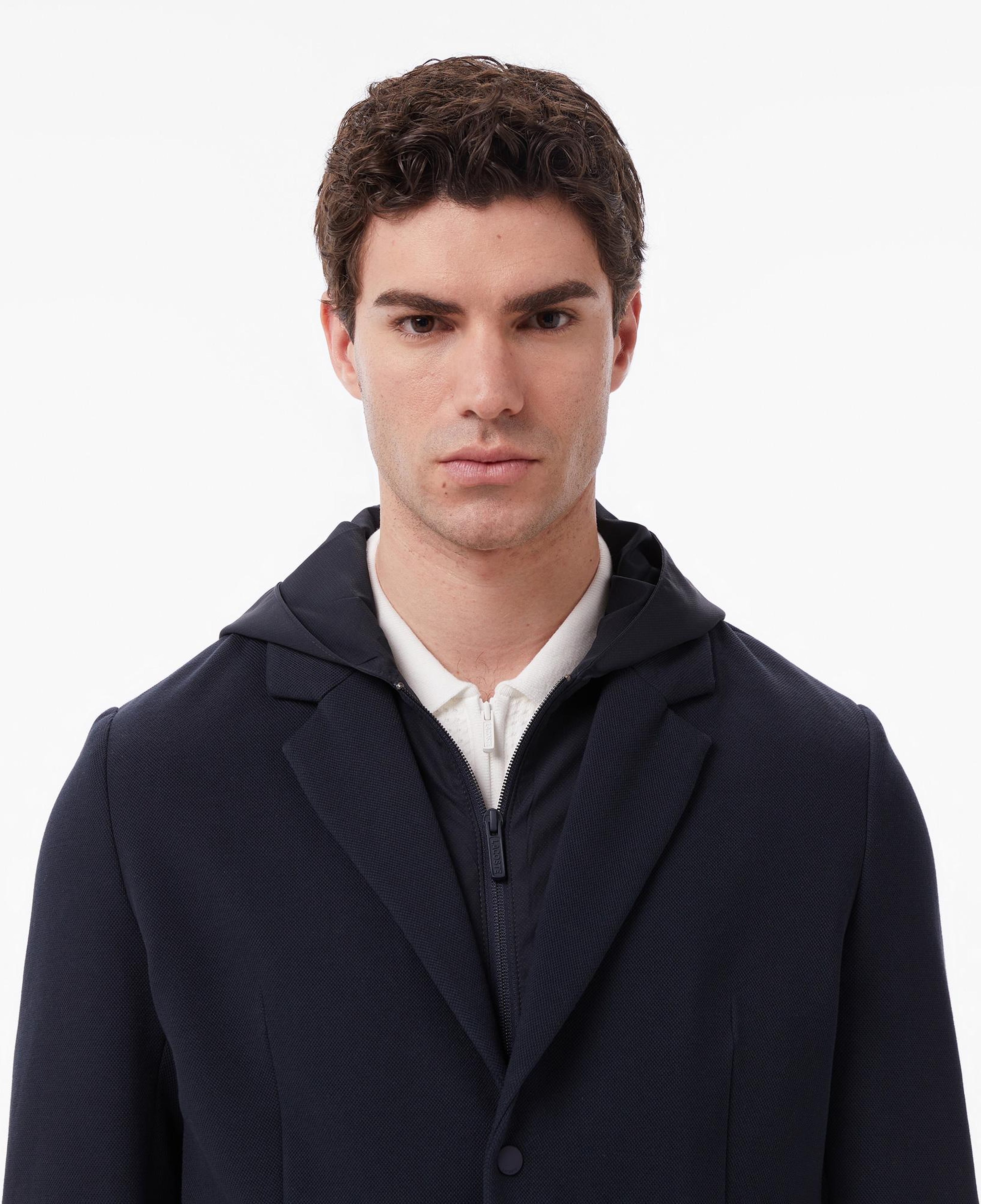 Erkek Kapüşonlu Koyu Gri Blazer