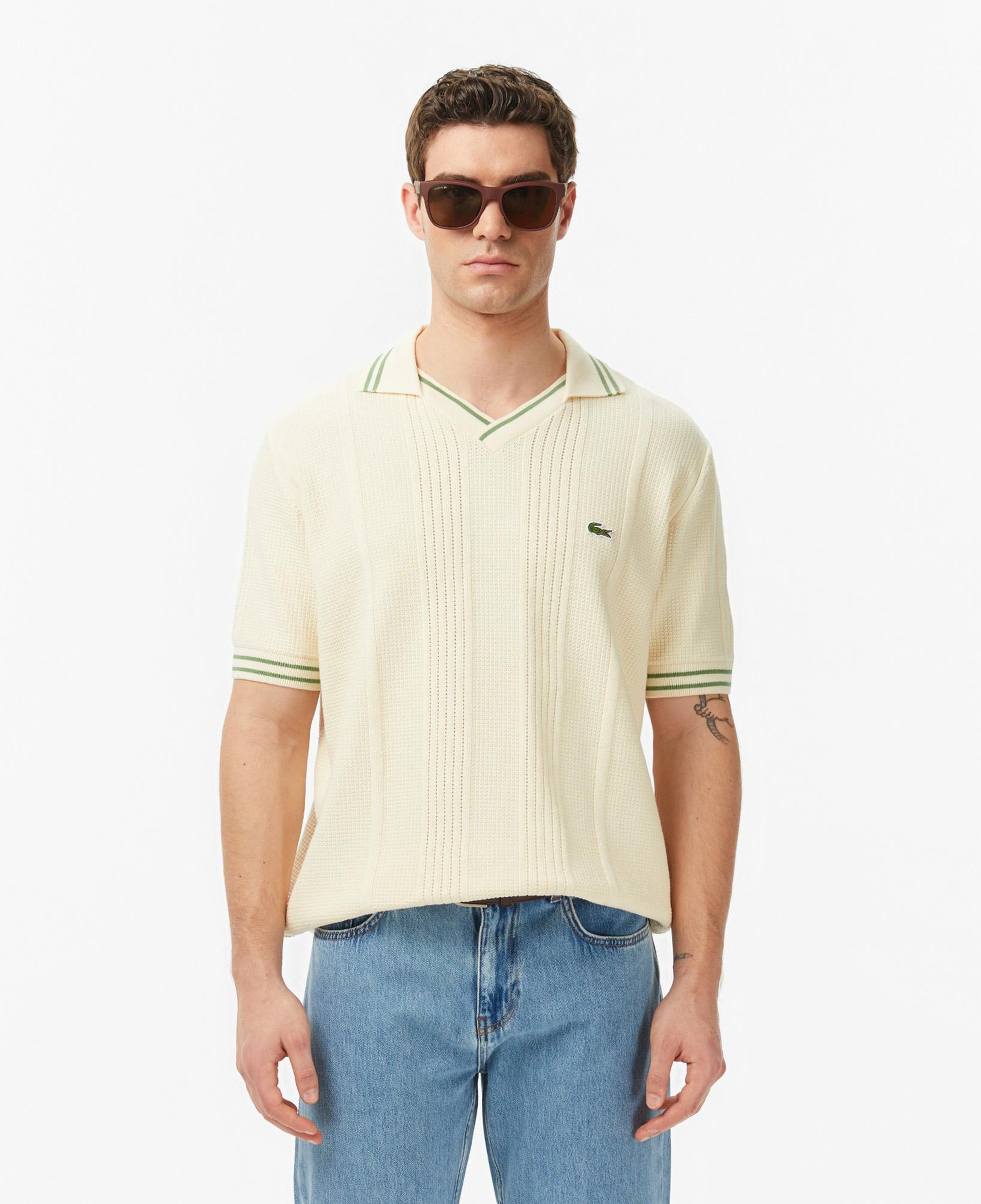Erkek Classic Fit Kısa Kollu Polo Yaka Bej Triko
