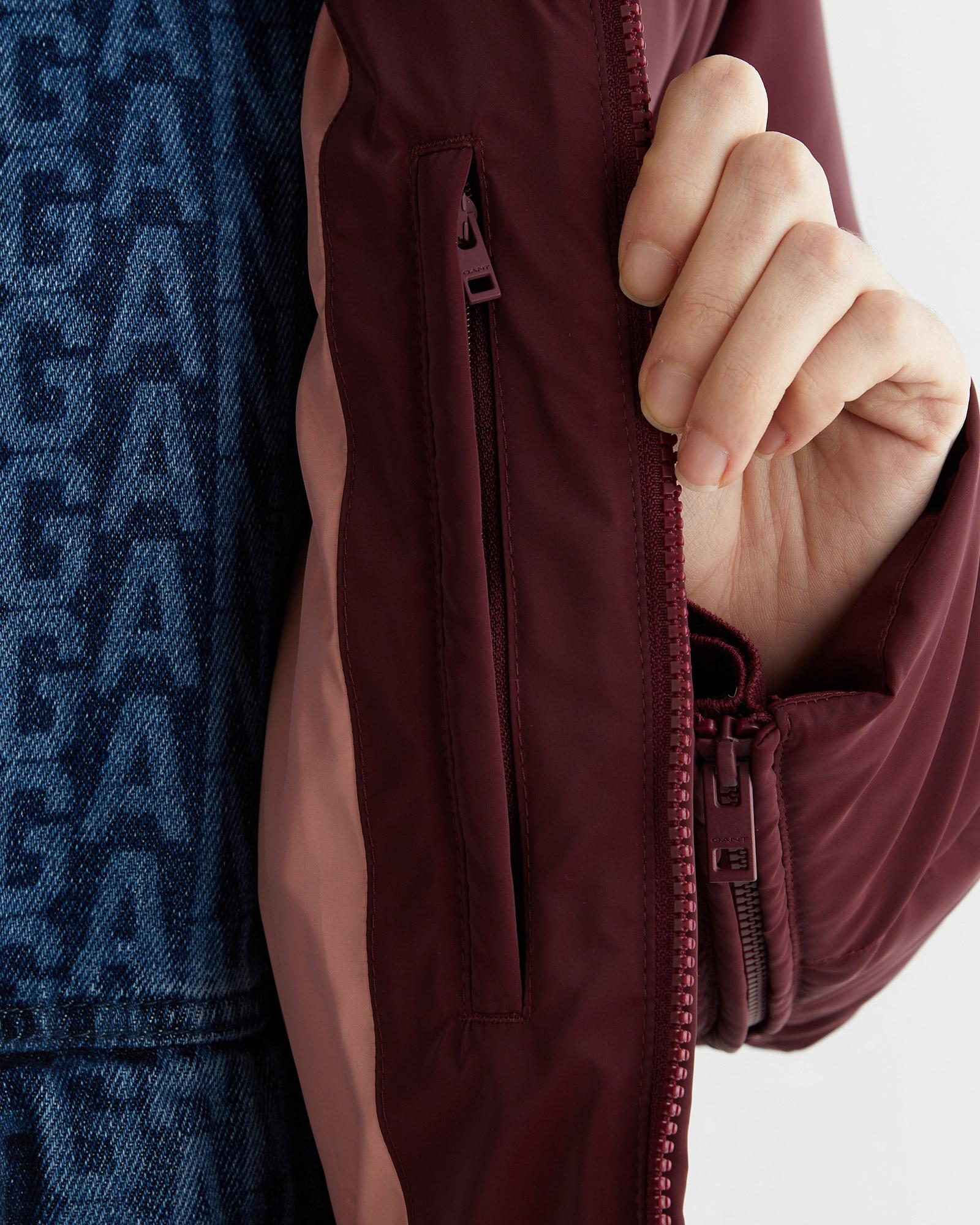 GANT Kadın Bordo Regular Fit Fermuarlı Mont