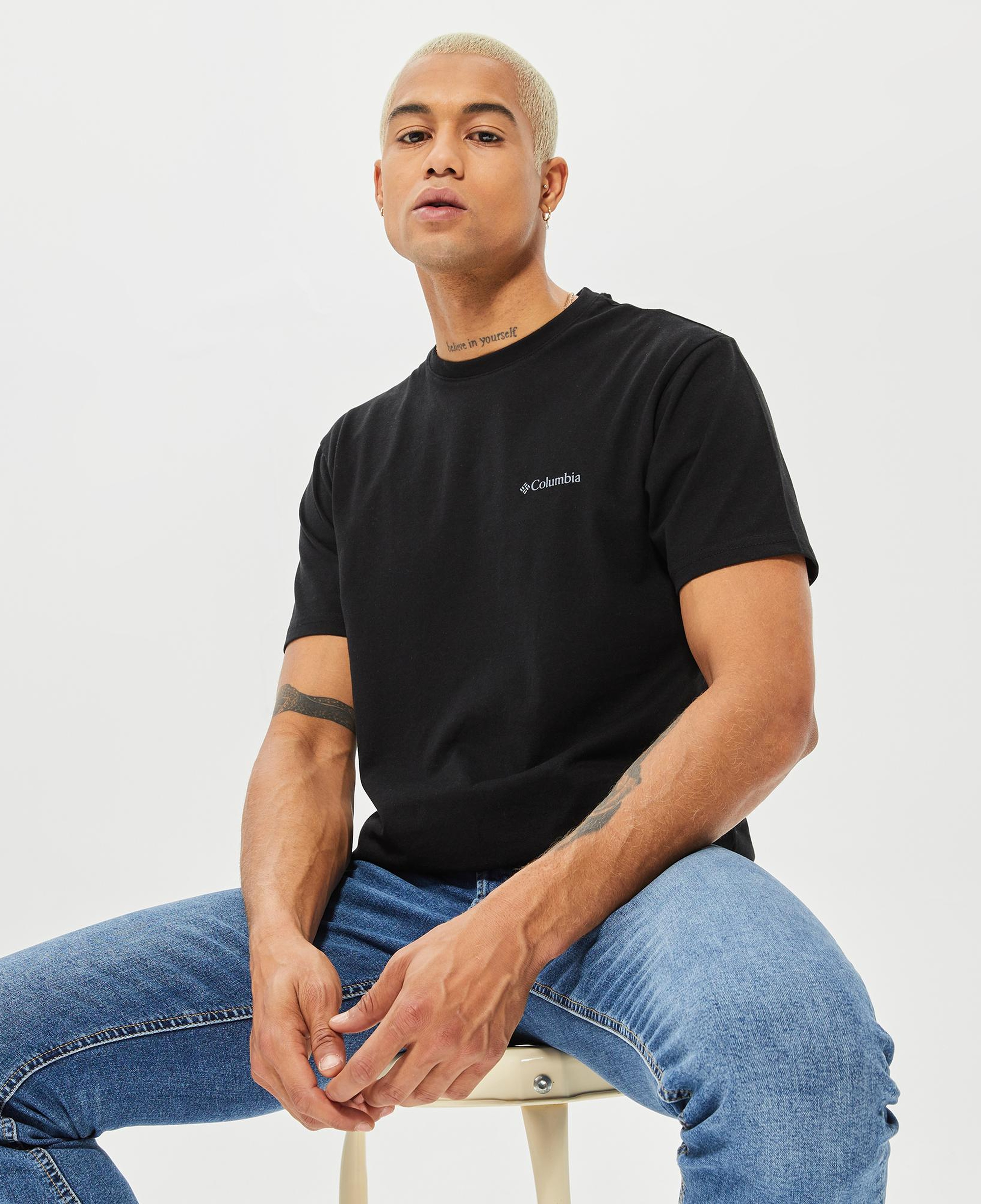 Columbia CSC Basic Logo Brushed Erkek Siyah T-Shirt