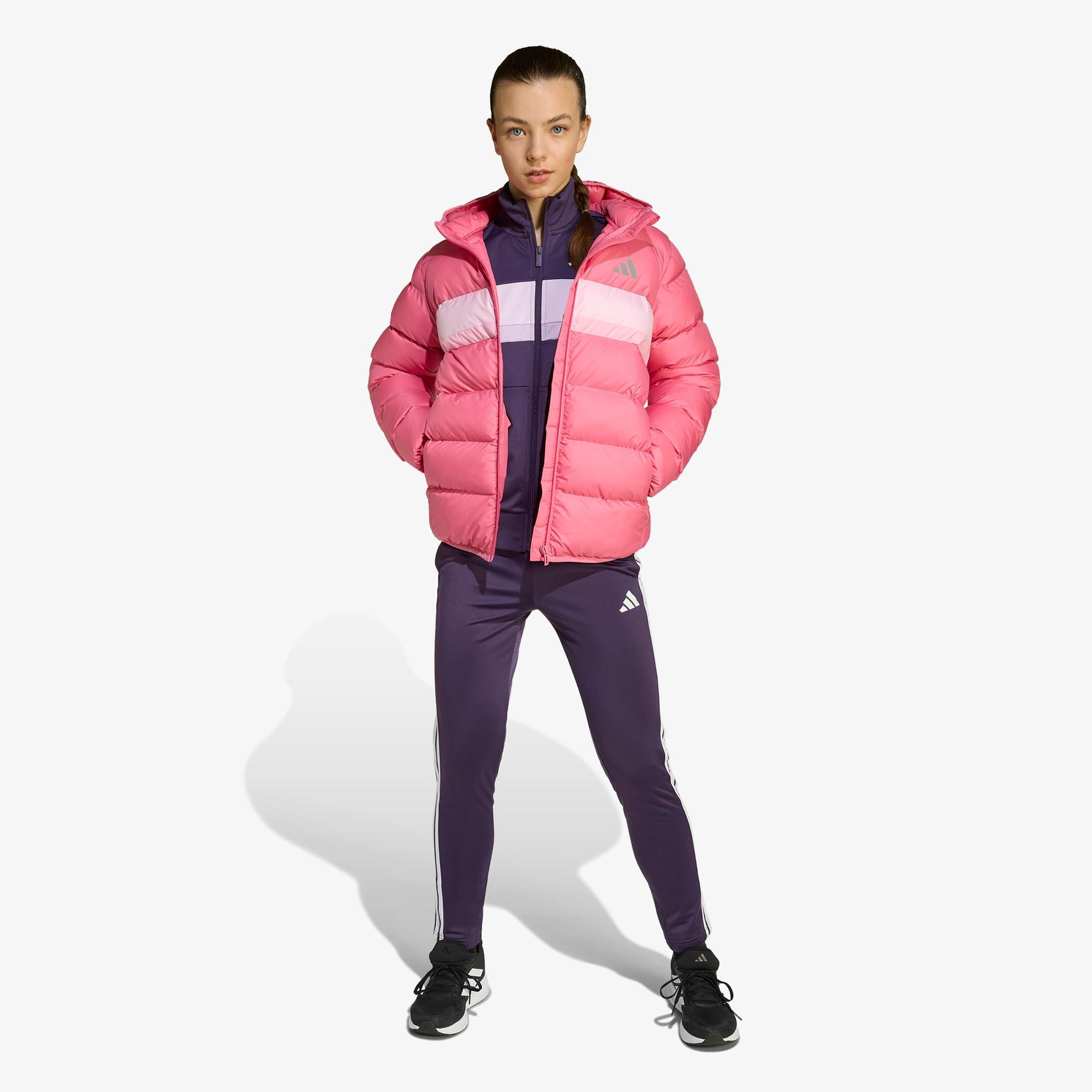 adidas Sentetik Dolgulu Çocuk Pembe Mont