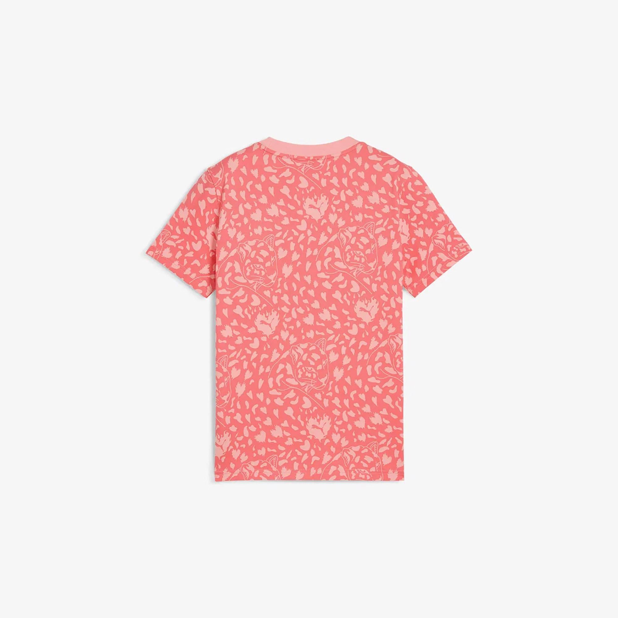 Puma Flaming Love Aop Çocuk Turuncu T-Shirt