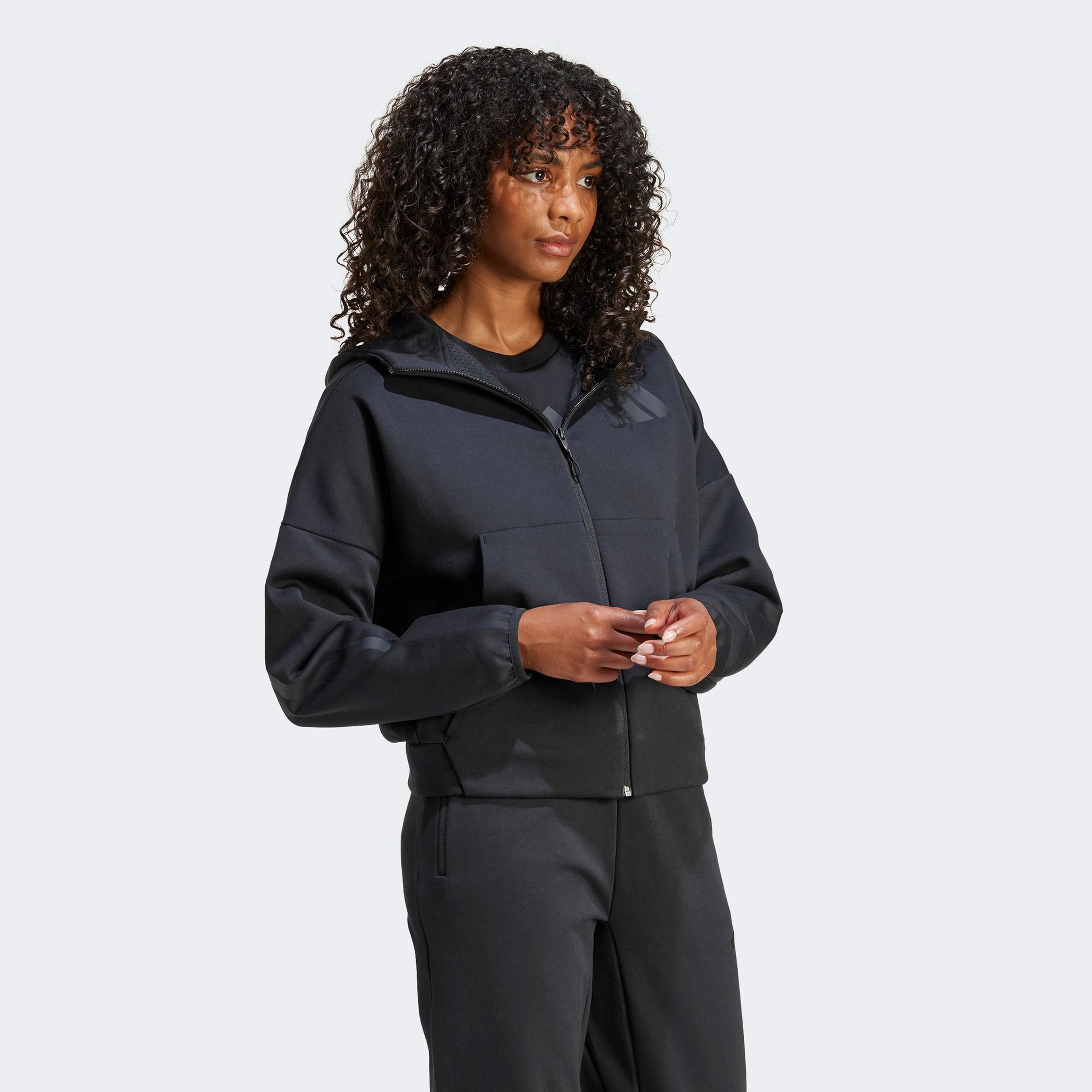 adidas ZNE Kadın Siyah Günlük Sweatshirt