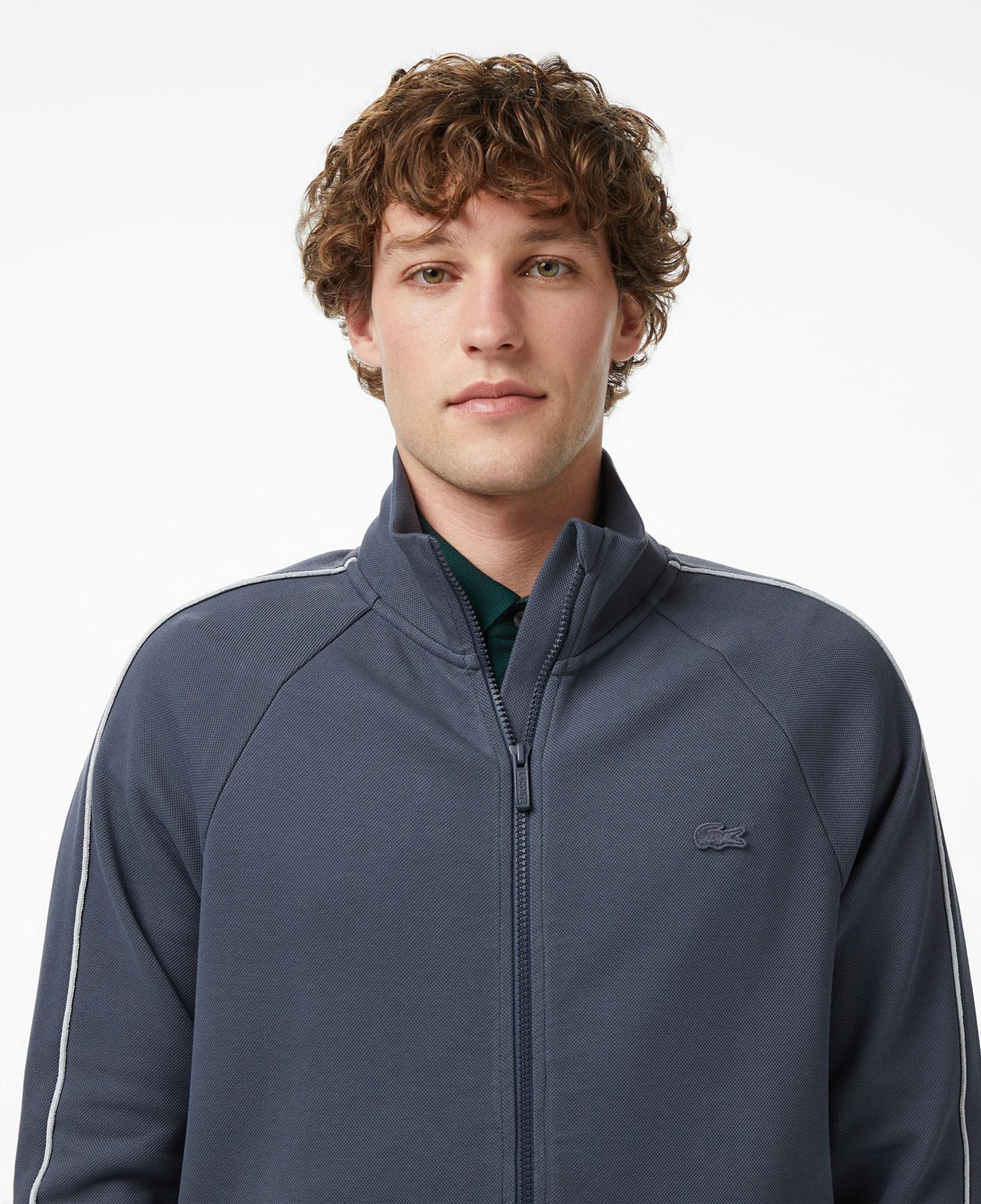 Erkek Regular Fit Fermuarlı Koyu Gri Sweatshirt
