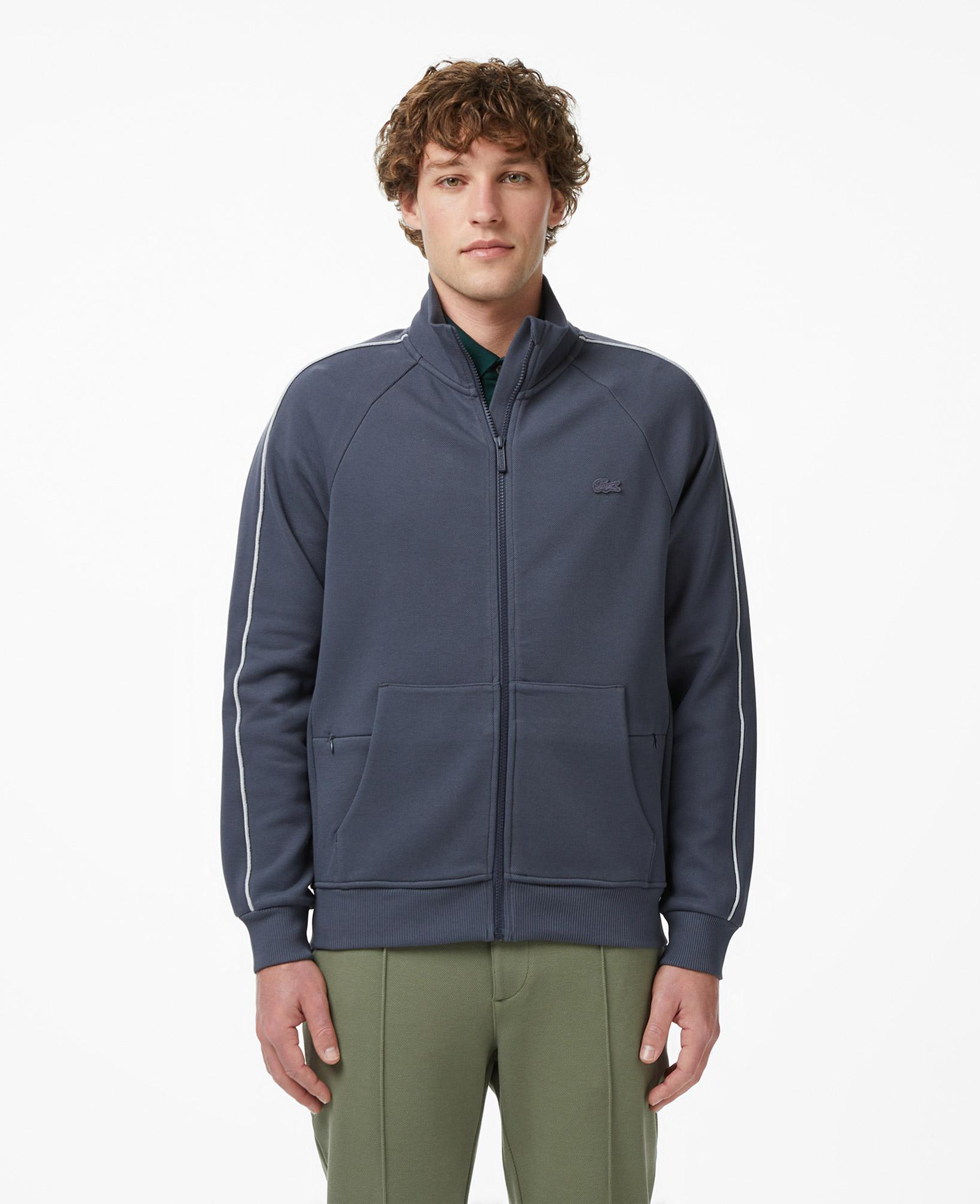 Erkek Regular Fit Fermuarlı Koyu Gri Sweatshirt