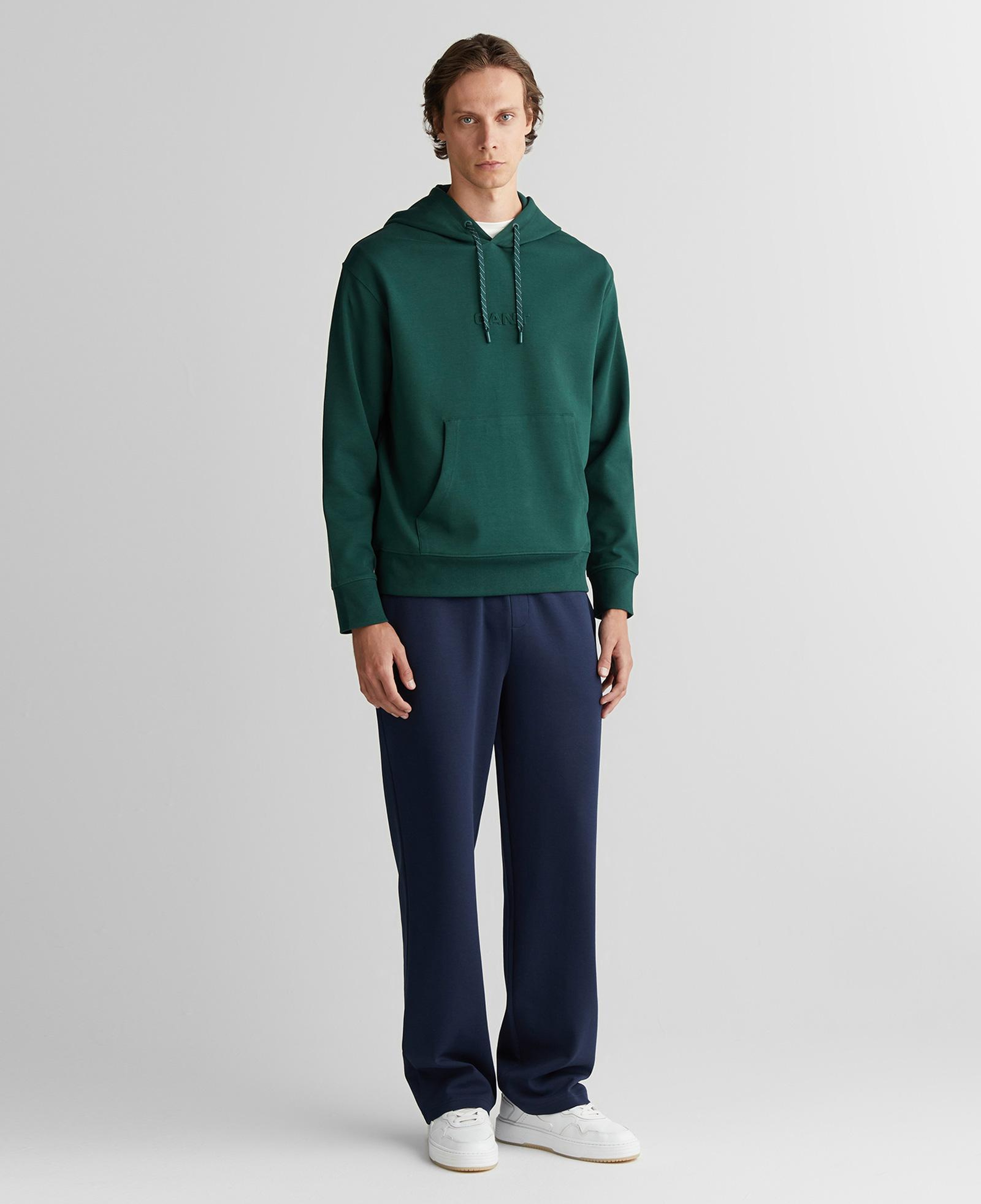 GANT Erkek Yeşil Relaxed Fit Kapüşonlu Sweatshirt