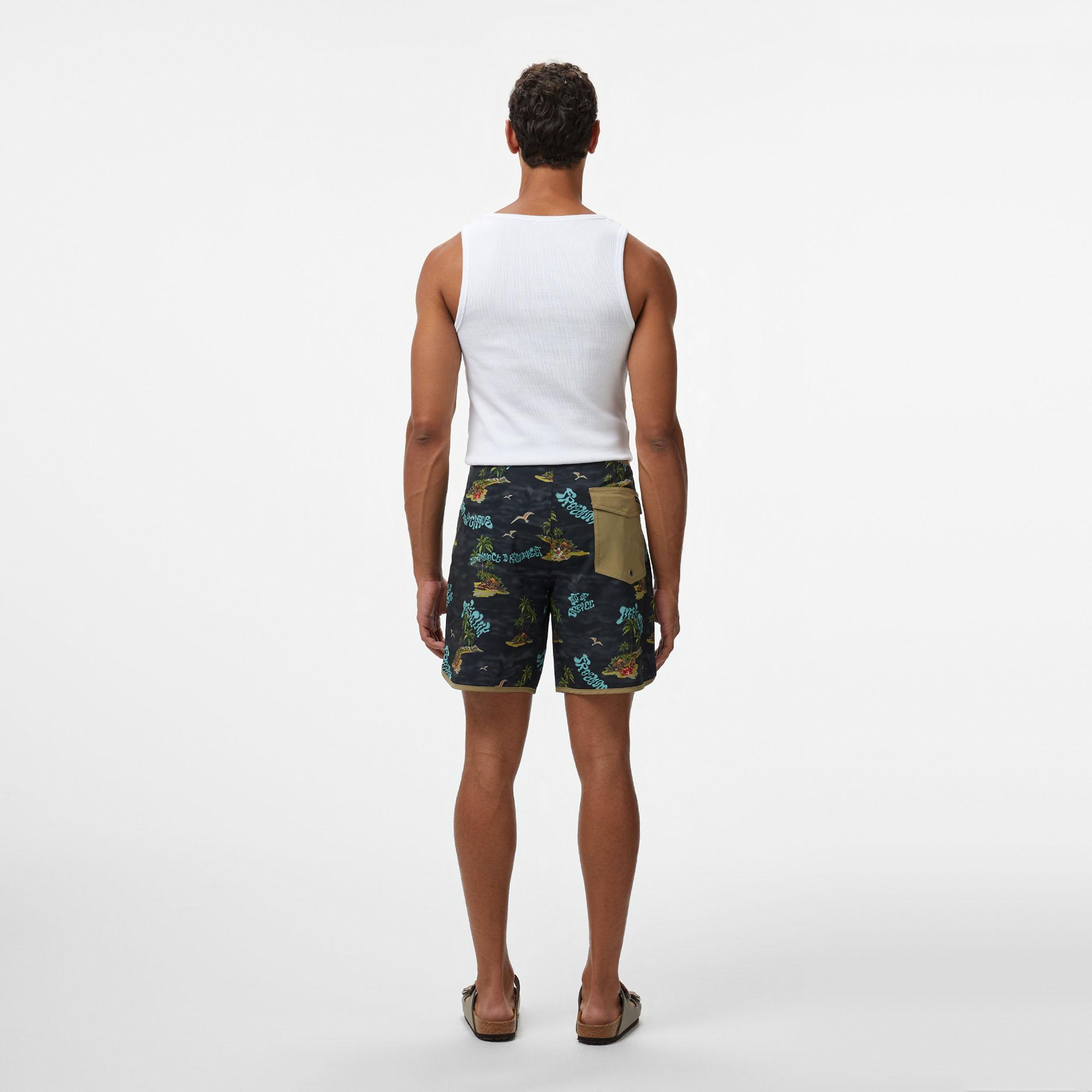 Quiksilver Surfsilk Scallop 18 Erkek Siyah Deniz Şortu