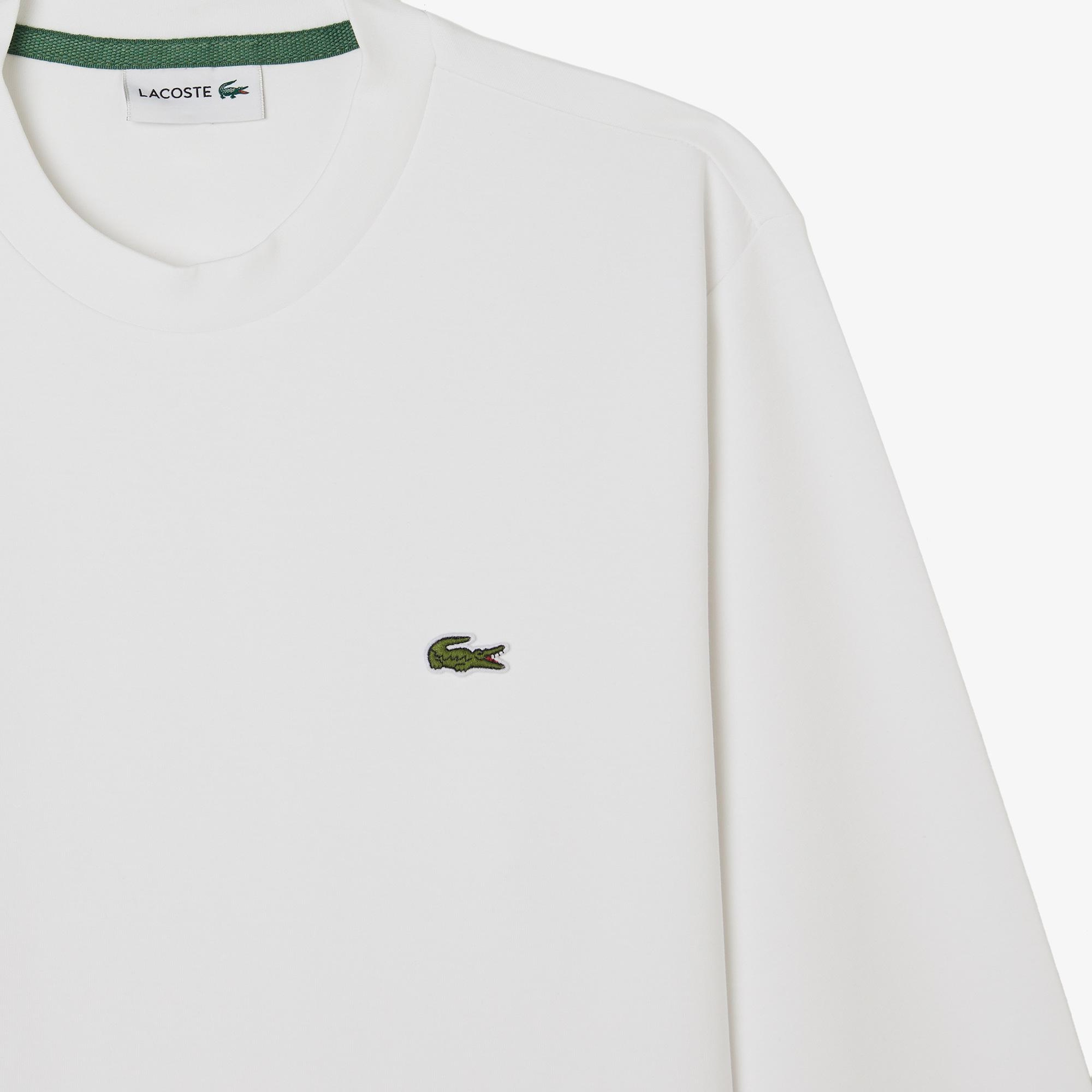 Erkek Classic Fit Bisiklet Yaka Beyaz Sweatshirt