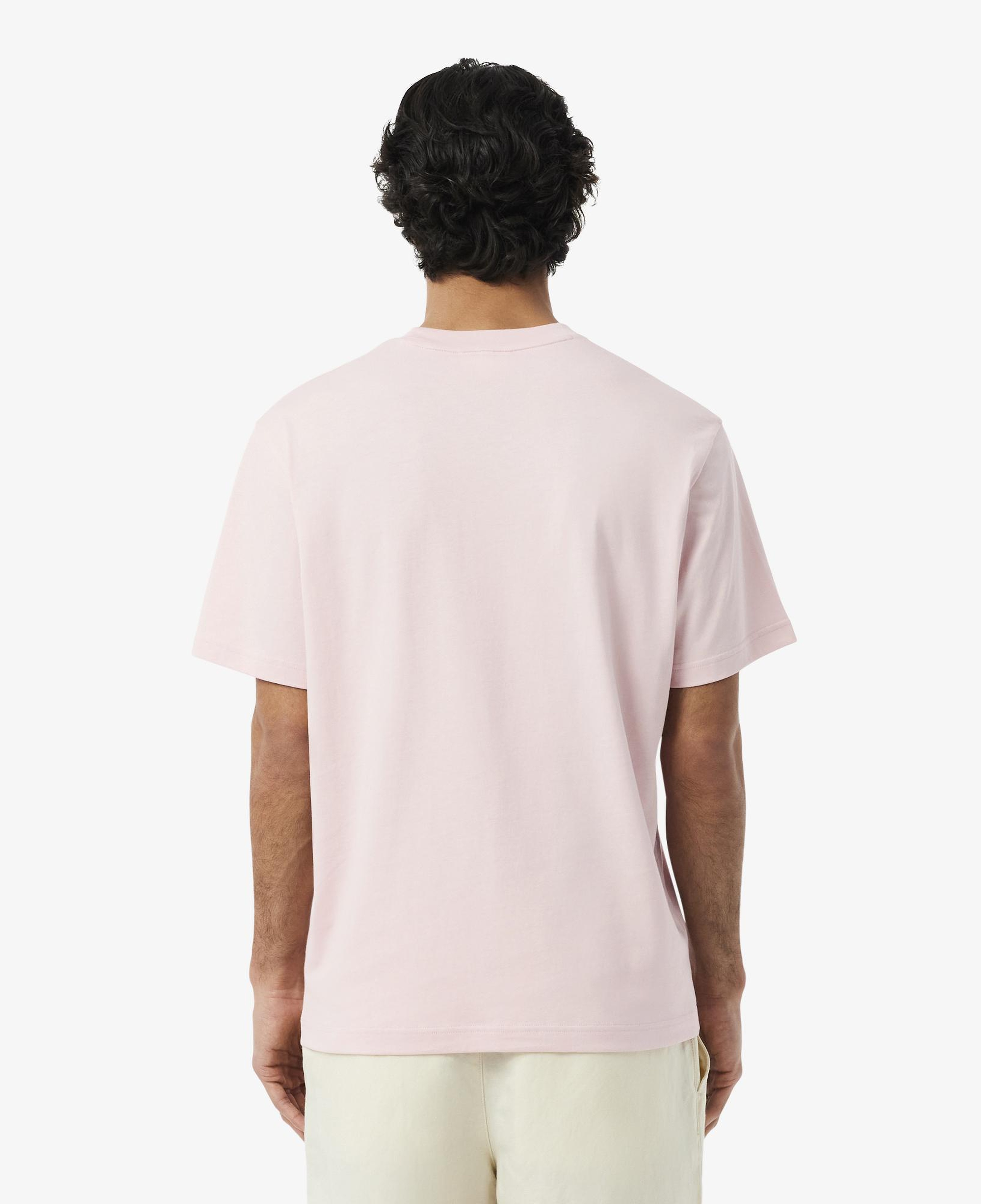 Erkek Classic Fit Bisiklet Yaka Pembe T-Shirt
