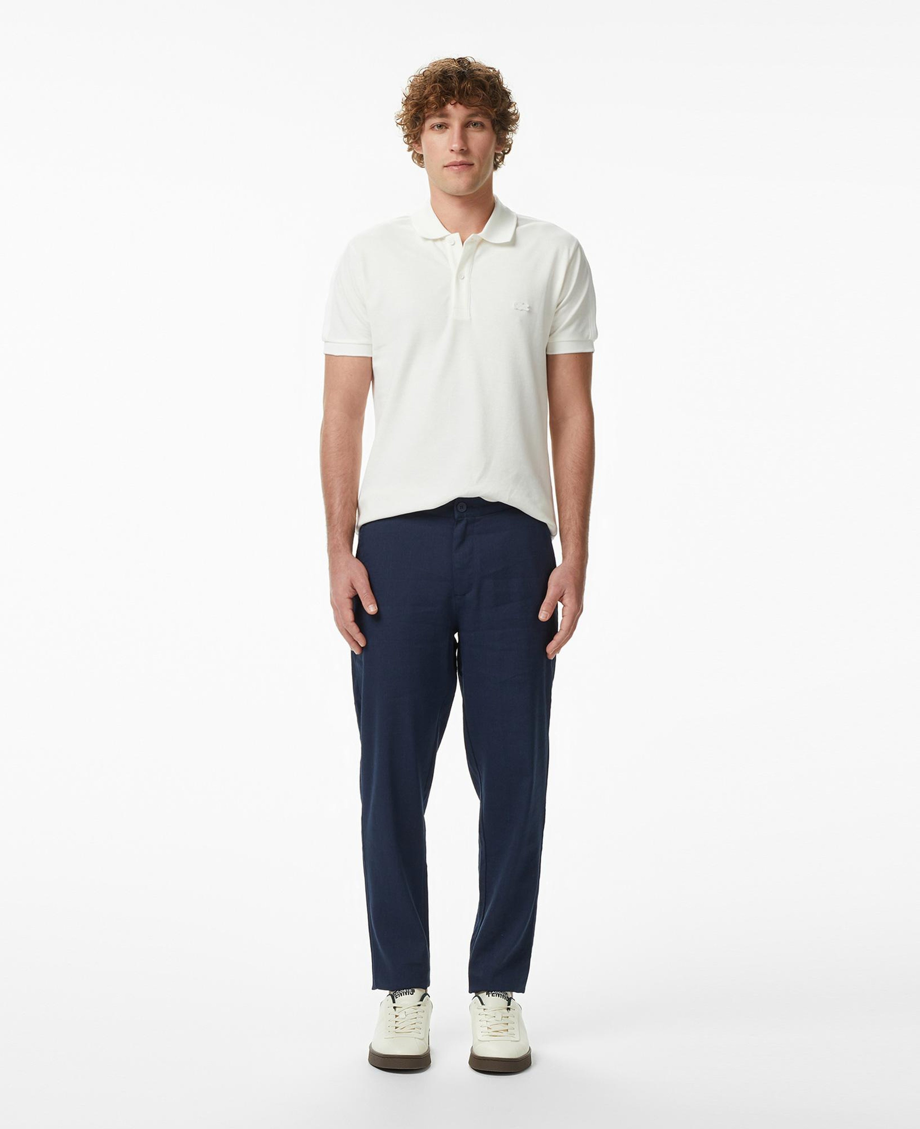Erkek Tapered Fit Lacivert Chino Pantolon