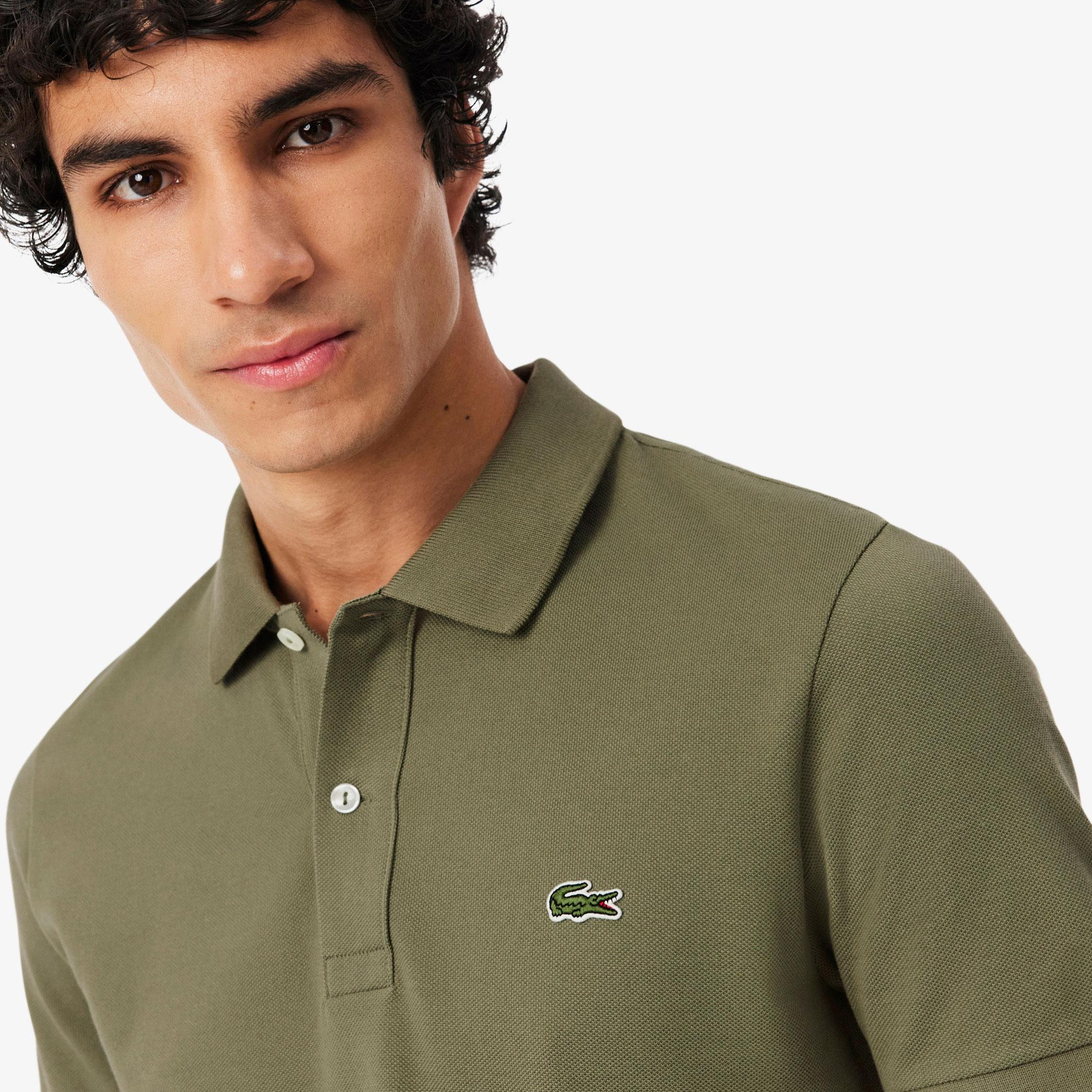 L.12.12 Erkek Slim Fit Haki Polo