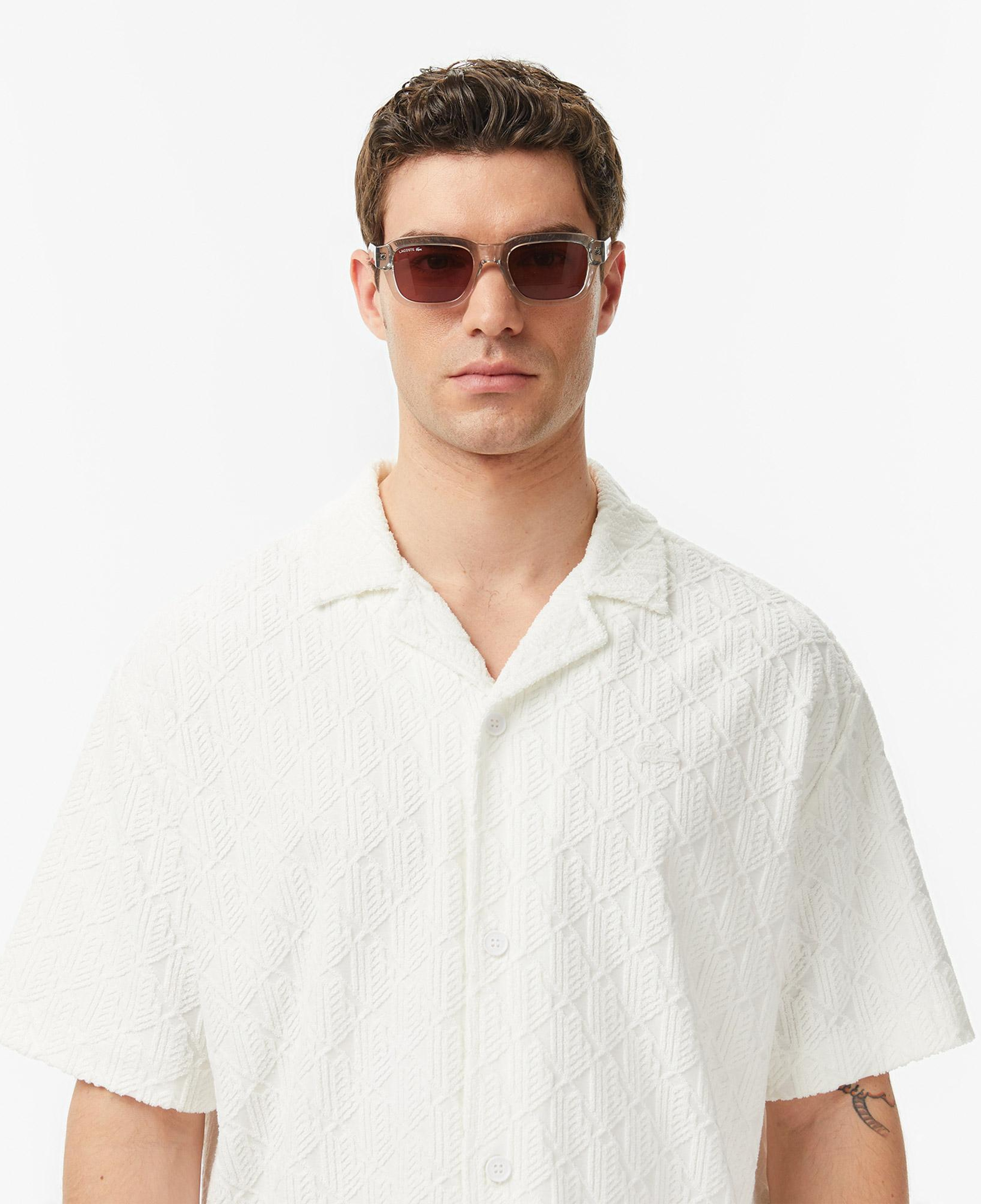 Erkek Relaxed Fit Kısa Kollu Beyaz Gömlek