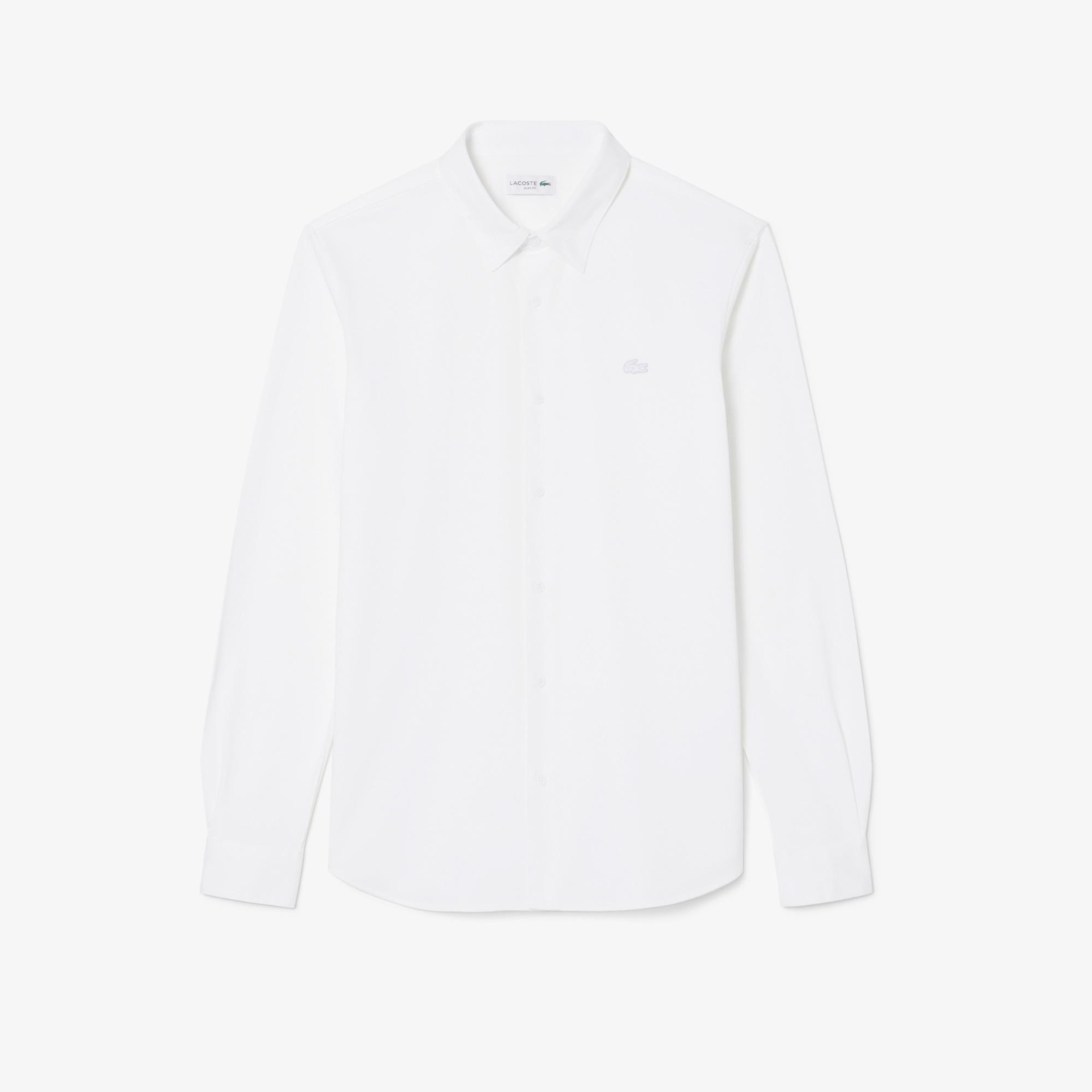Erkek Slim Fit Beyaz Gömlek