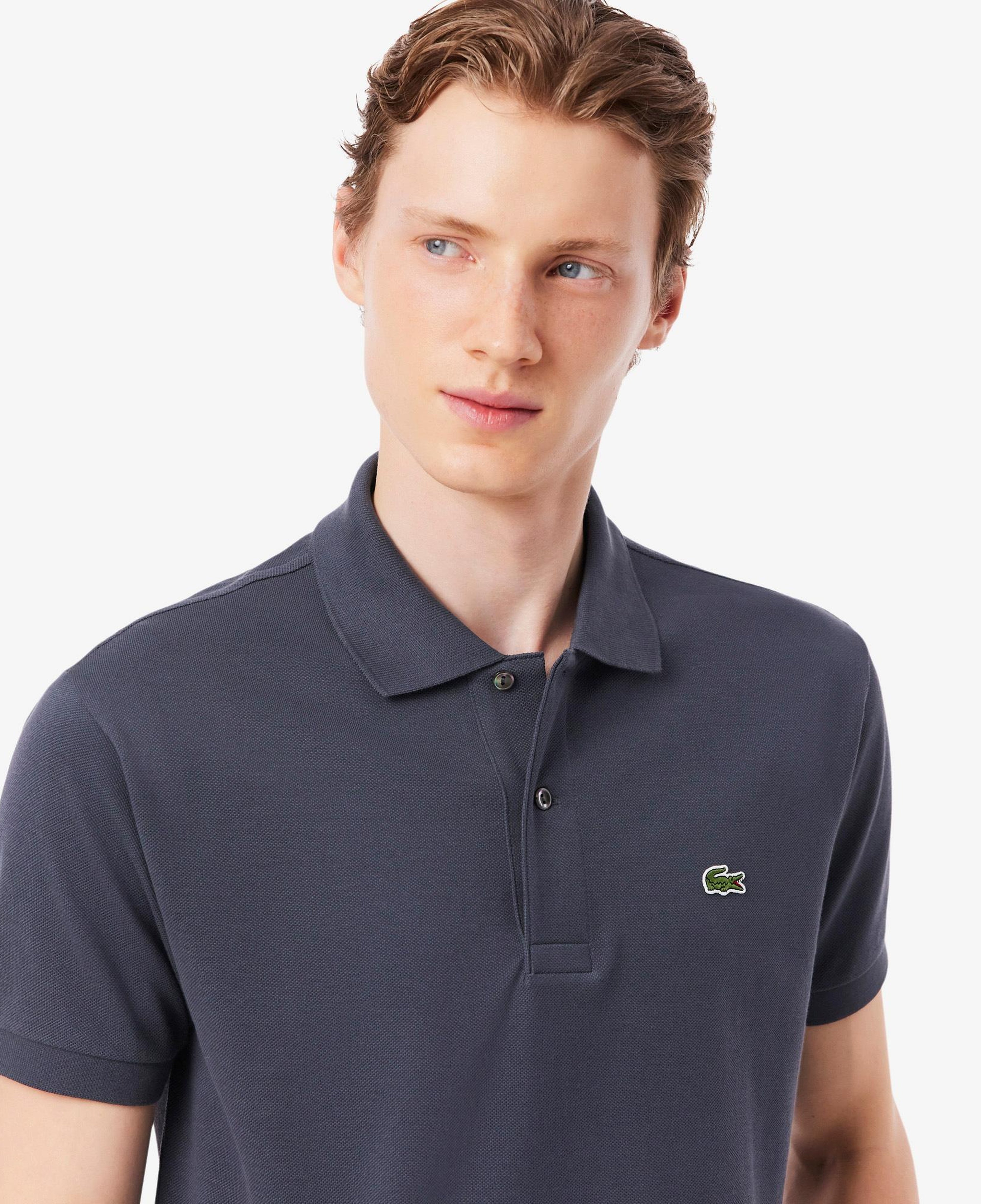 L.12.12 Erkek Classic Fit Koyu Gri Polo