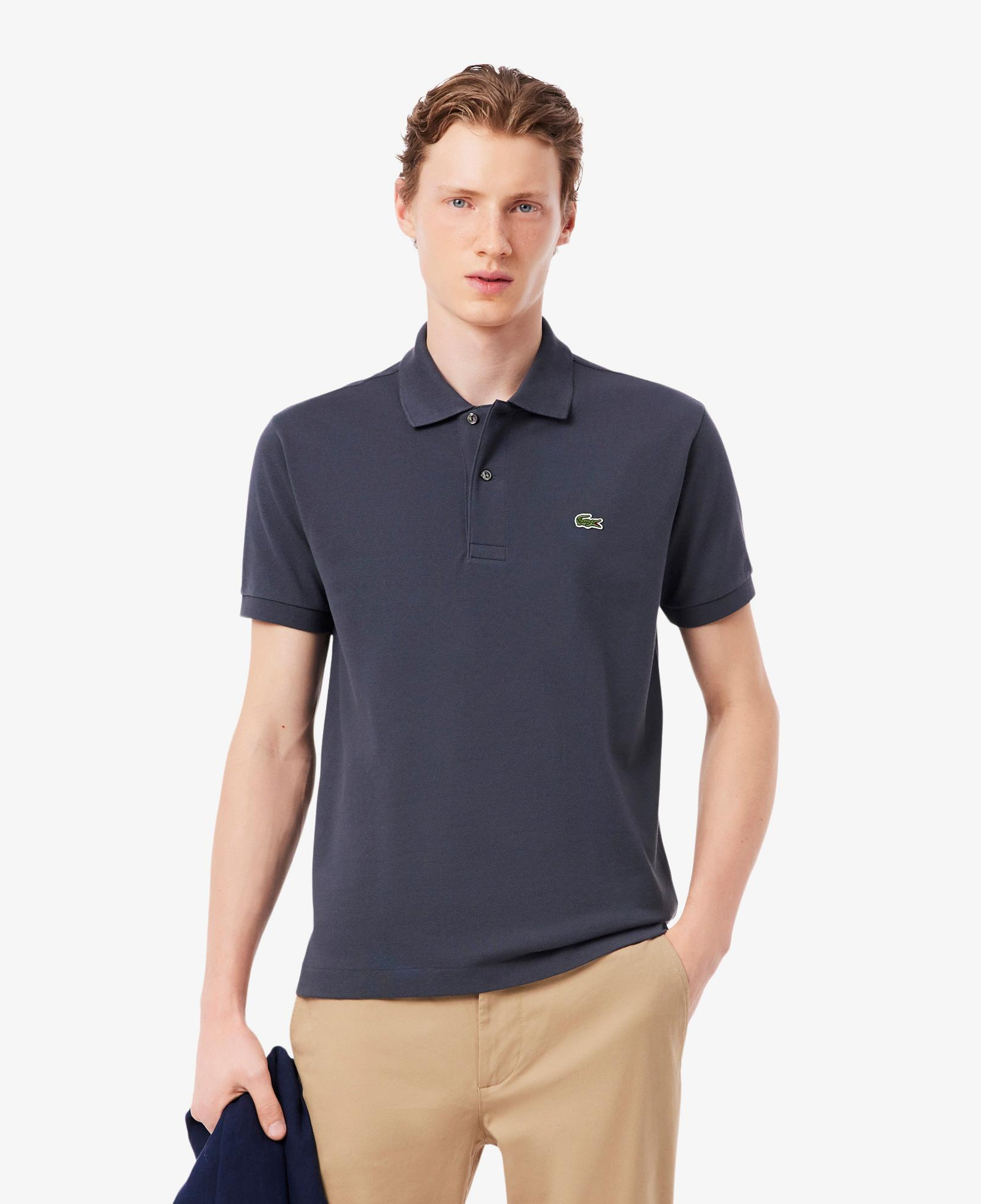 L.12.12 Erkek Classic Fit Koyu Gri Polo